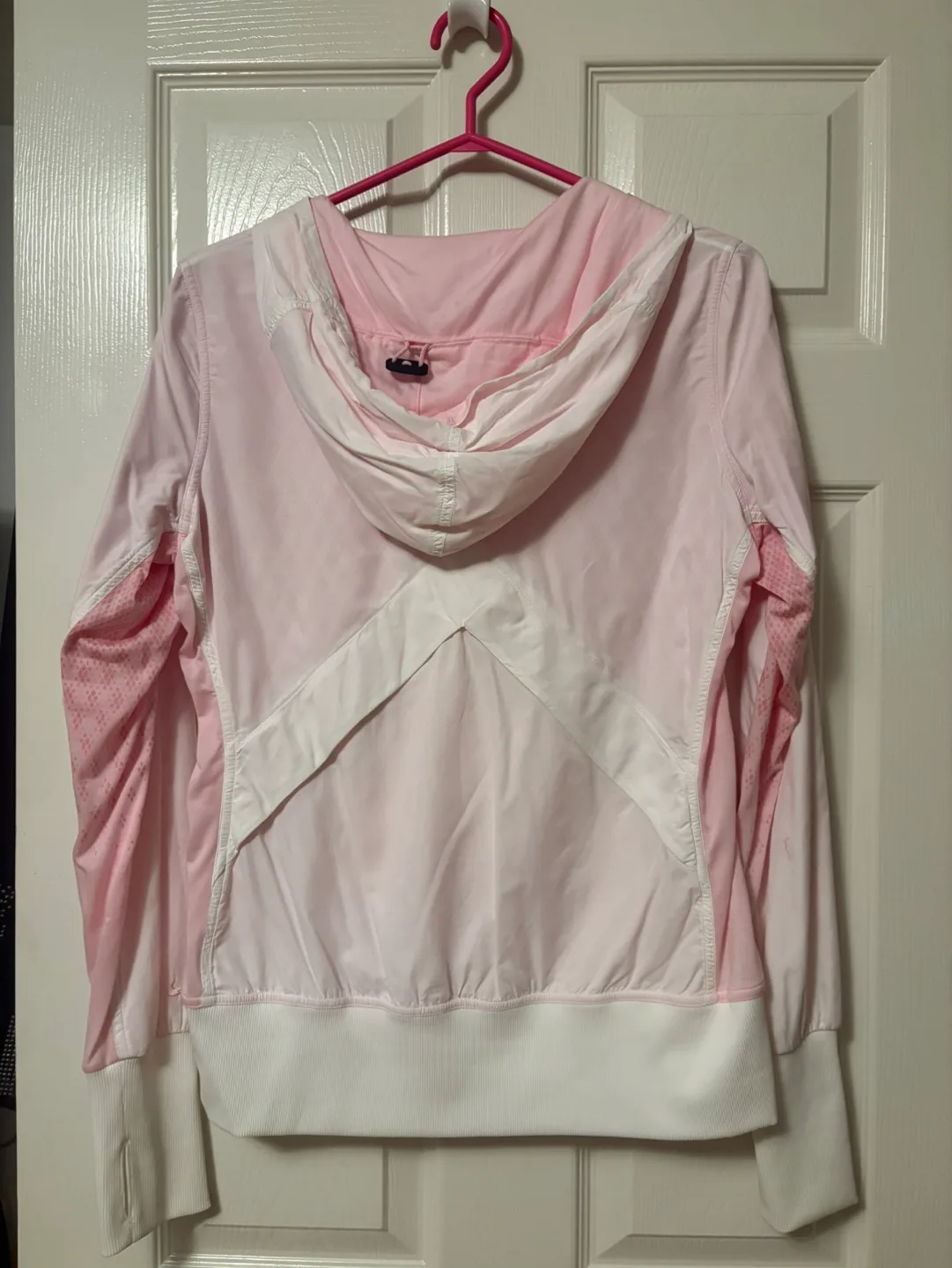 Nike Pink and White Zip-Up Hoodie Jacket image indicator(2)