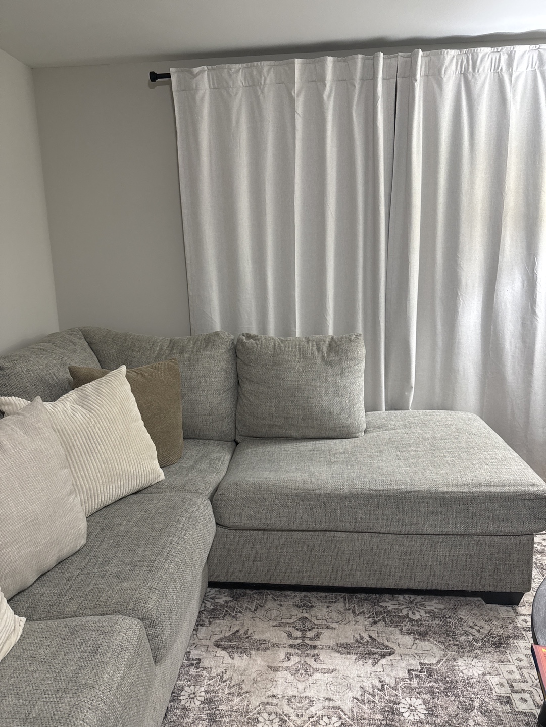 Gray Sectional Sofa with Chaise Lounge - photo 2
