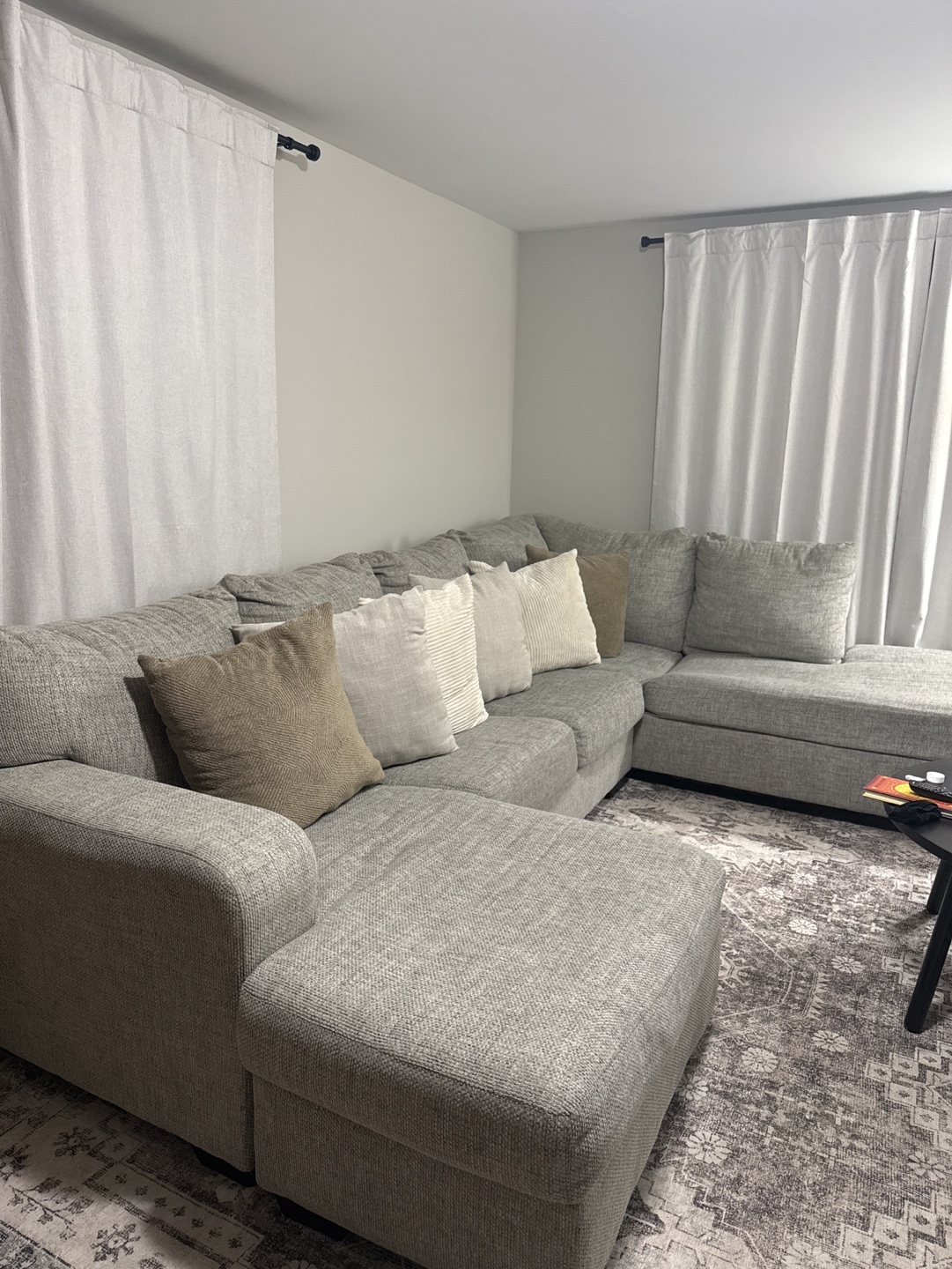 Gray Sectional Sofa with Chaise Lounge - photo 3