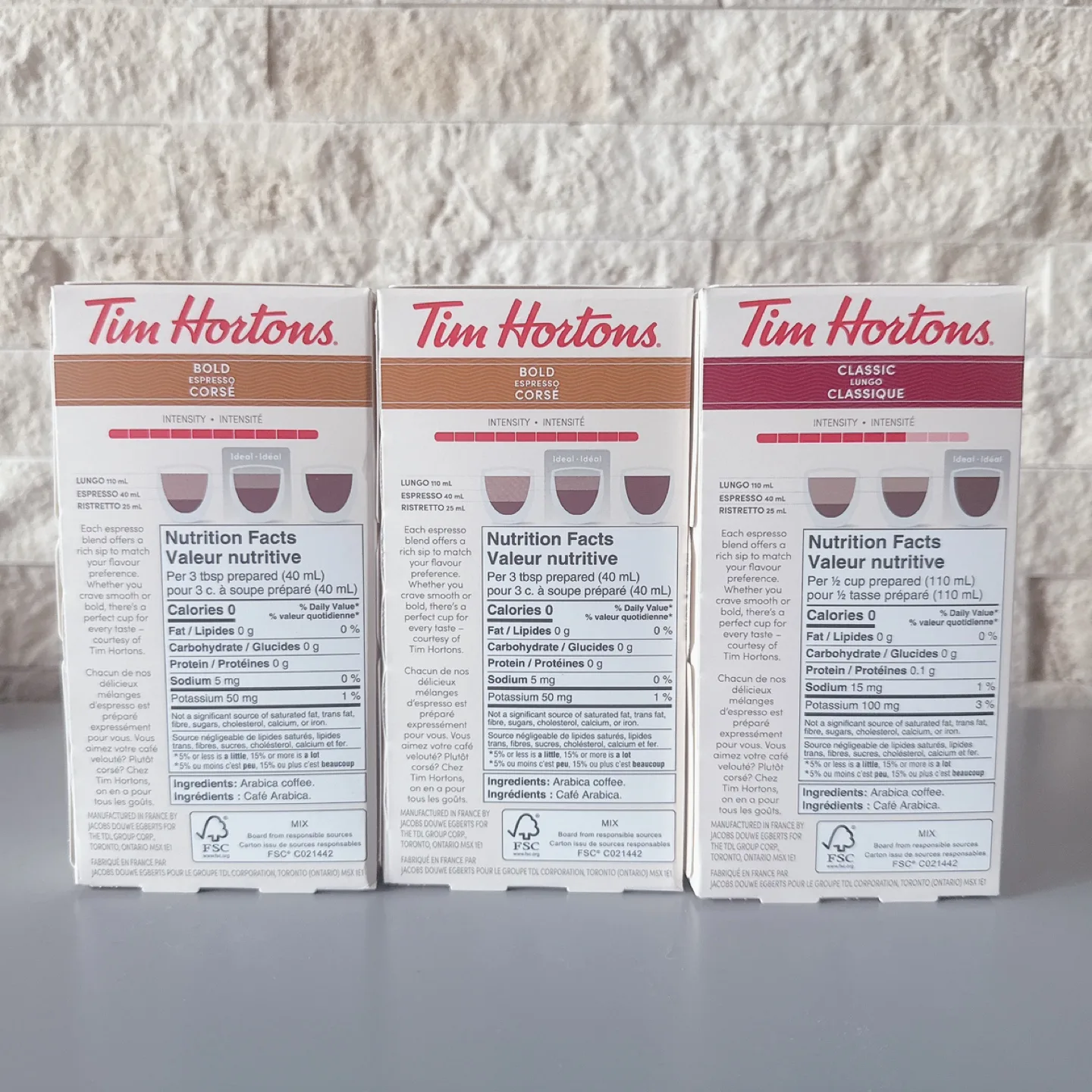 3 boxes Tim Hortons Nespresso capsules & 2 Nespresso mugs image indicator(8)