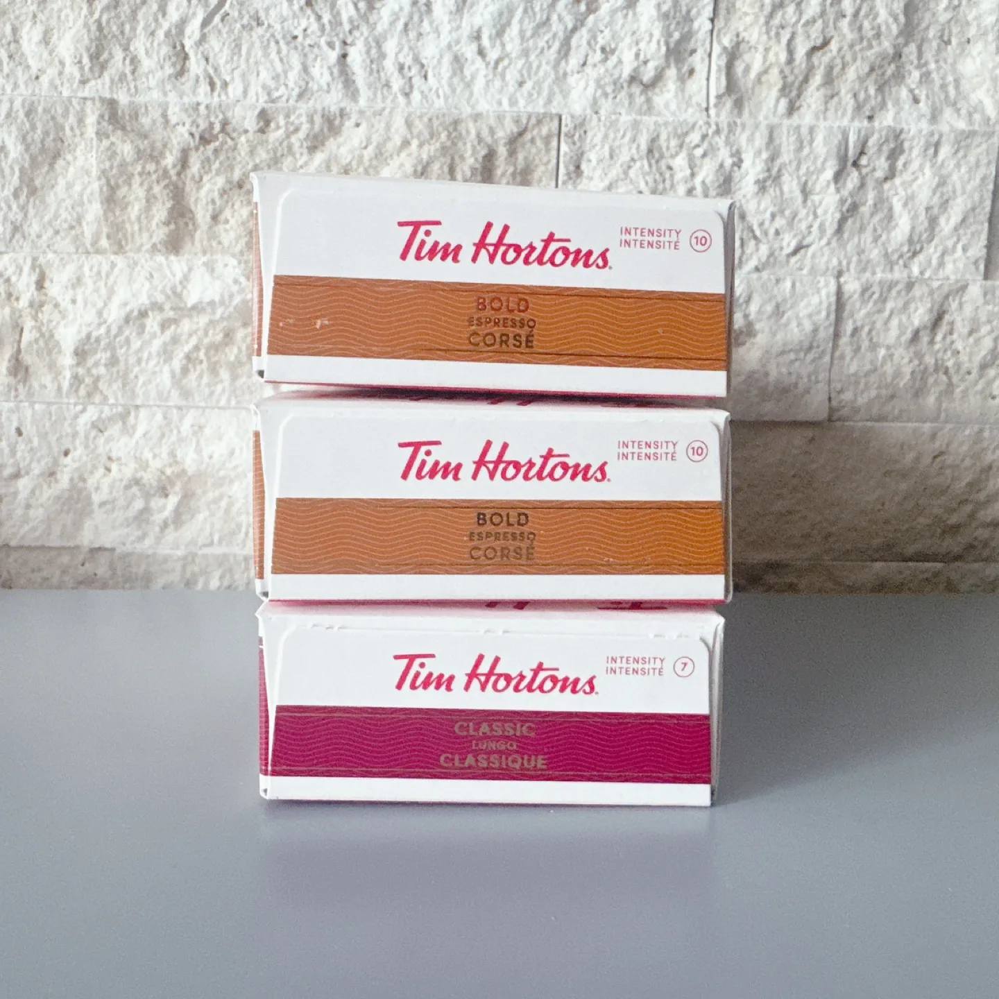 3 boxes Tim Hortons Nespresso capsules & 2 Nespresso mugs image indicator(9)
