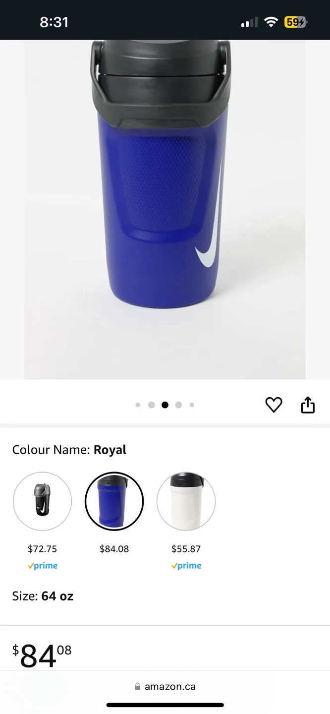 Nike 64oz Royal Blue Water Bottle image indicator(3)