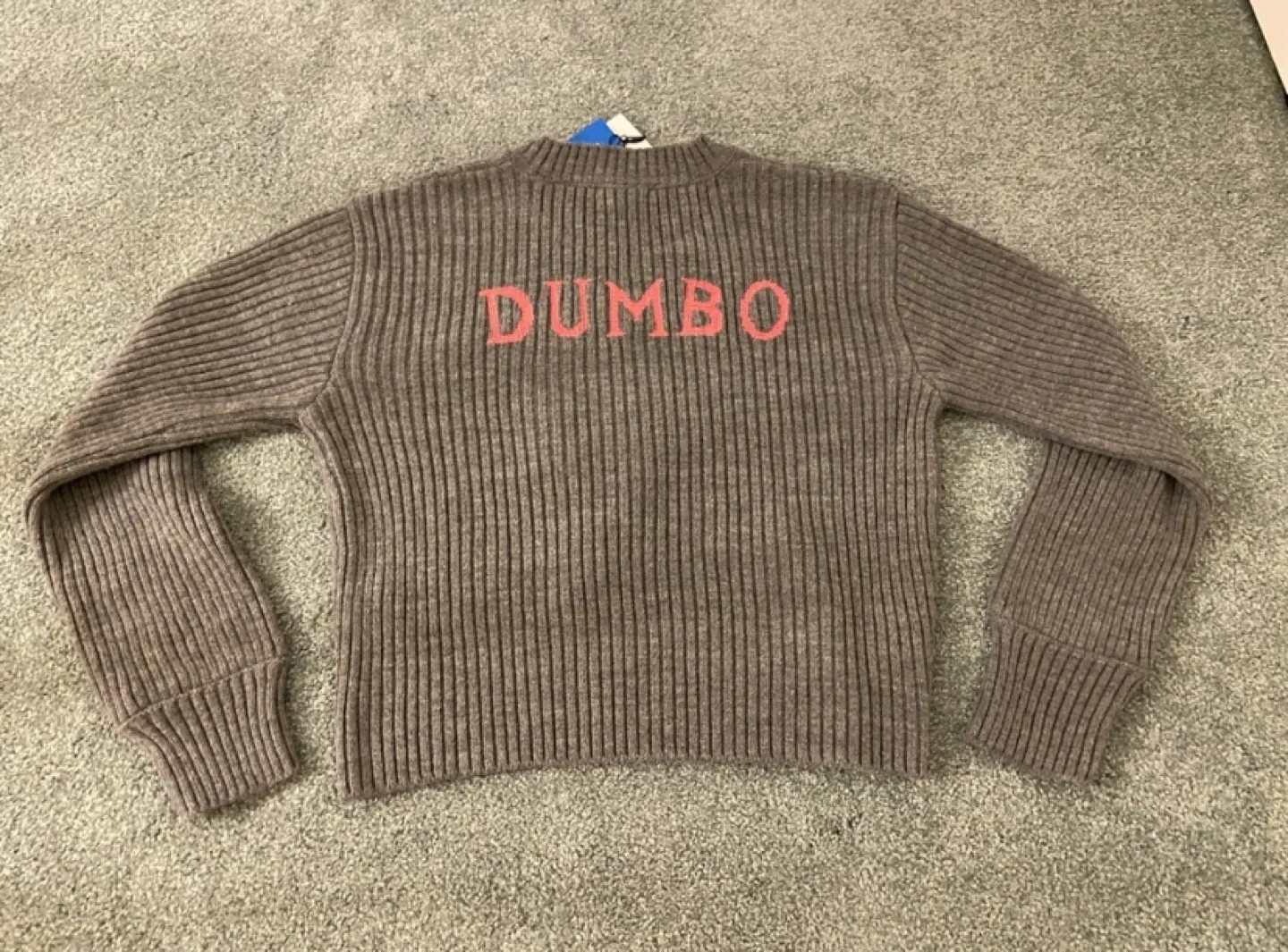 BNWT Zara x Disney Classics Grey Dumbo Ribbed Sweater 🏈 image indicator(6)