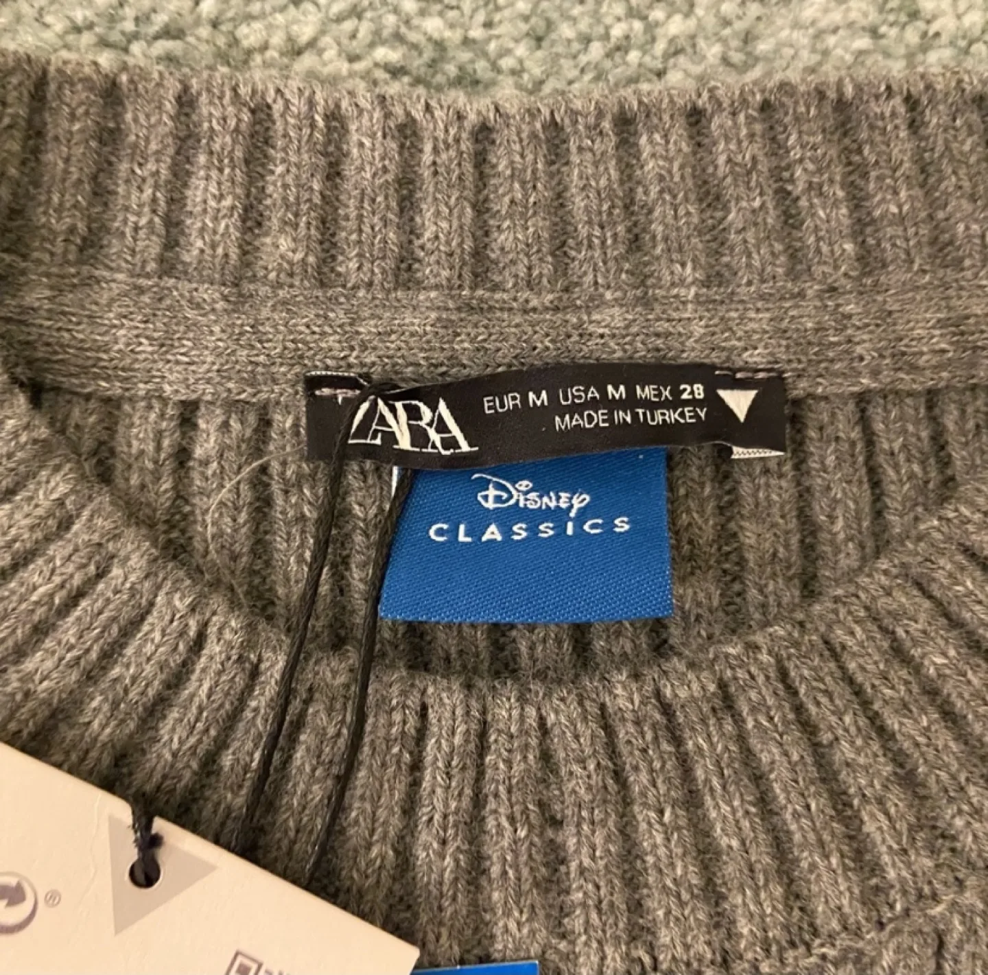 BNWT Zara x Disney Classics Grey Dumbo Ribbed Sweater 🏈 image indicator(4)