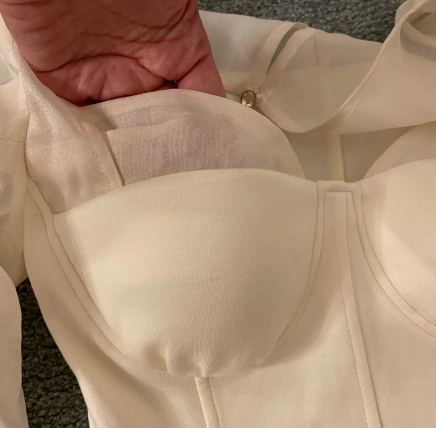 Justqin Mesh Sleeve Corset Style Blouse 🏈 image indicator(6)