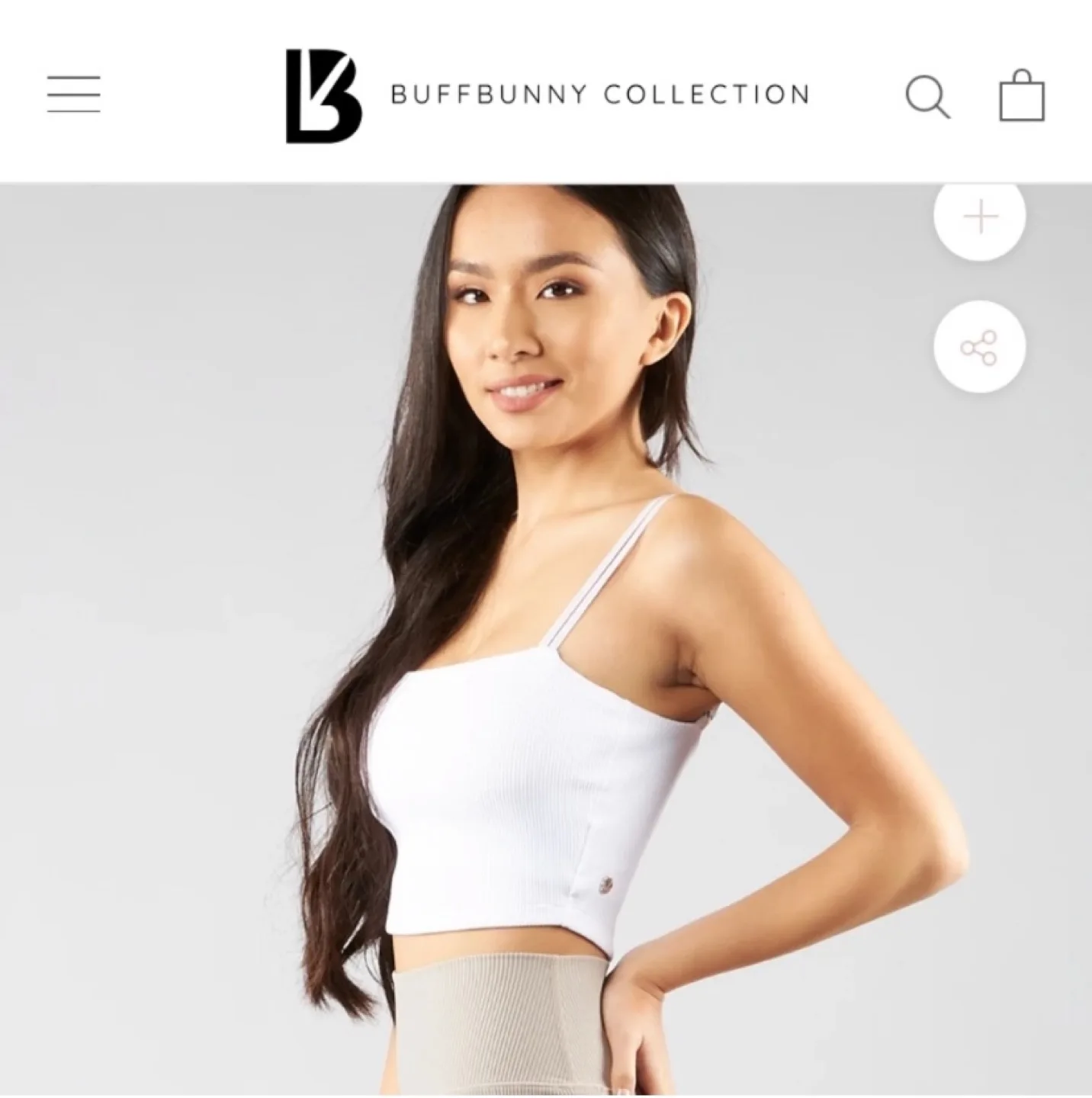 BNWT Buffbunny Material Girl Ribbed Tank - Off White 🏈 image indicator(2)