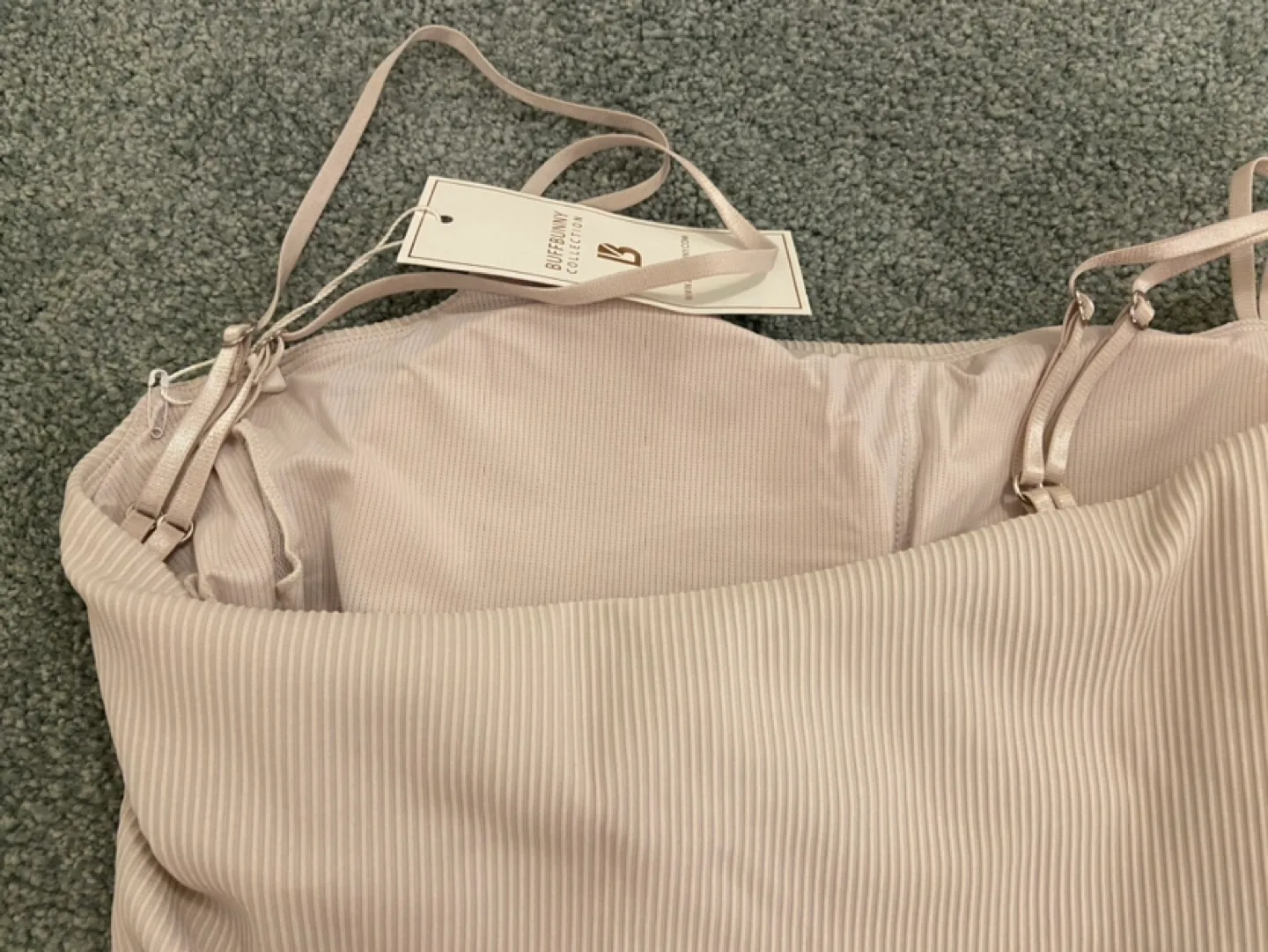 BNWT Buffbunny Material Girl Ribbed Tank - Off White 🏈 image indicator(7)