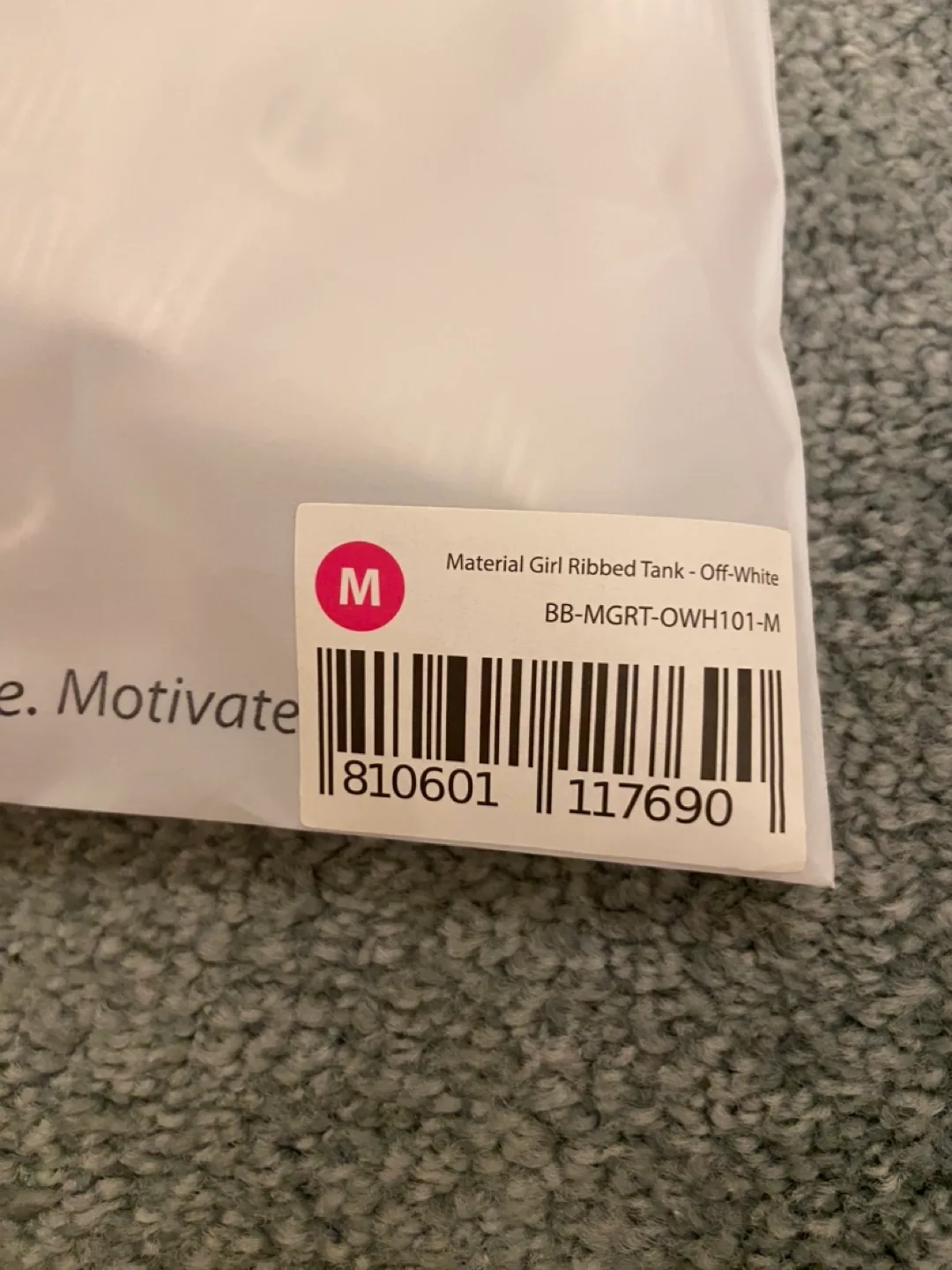 BNWT Buffbunny Material Girl Ribbed Tank - Off White 🏈 image indicator(10)