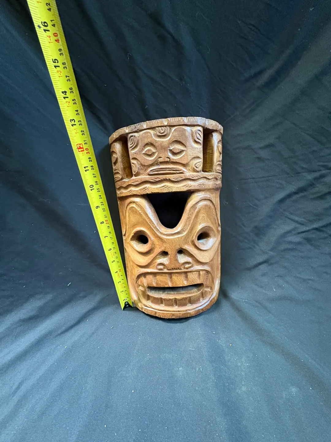 Hand-Carved Wooden Tiki Mask image indicator(3)