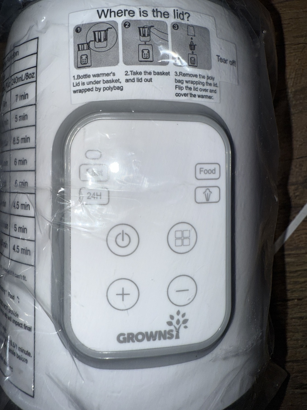 Grownsi 8-in-1 Baby Bottle Warmer with LCD Display - photo 4