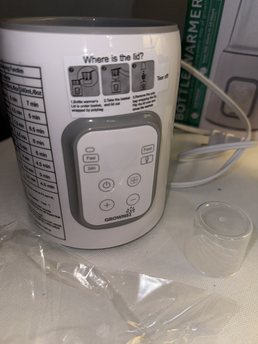 Grownsi 8-in-1 Baby Bottle Warmer with LCD Display - photo 2