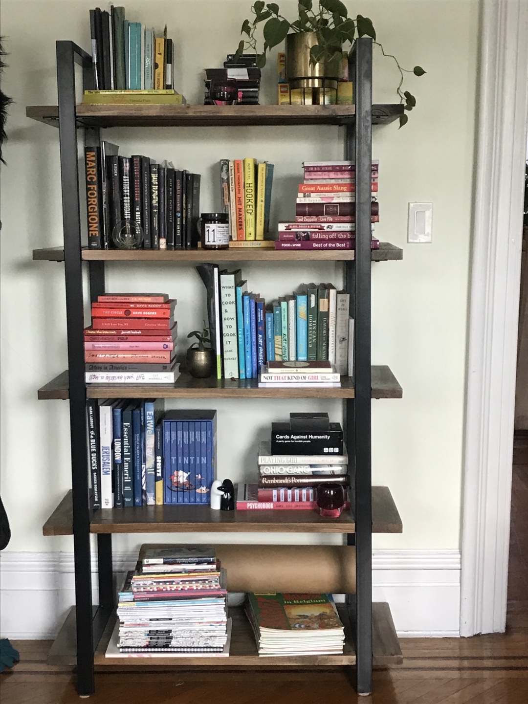 Industrial 5-Tier Bookshelf