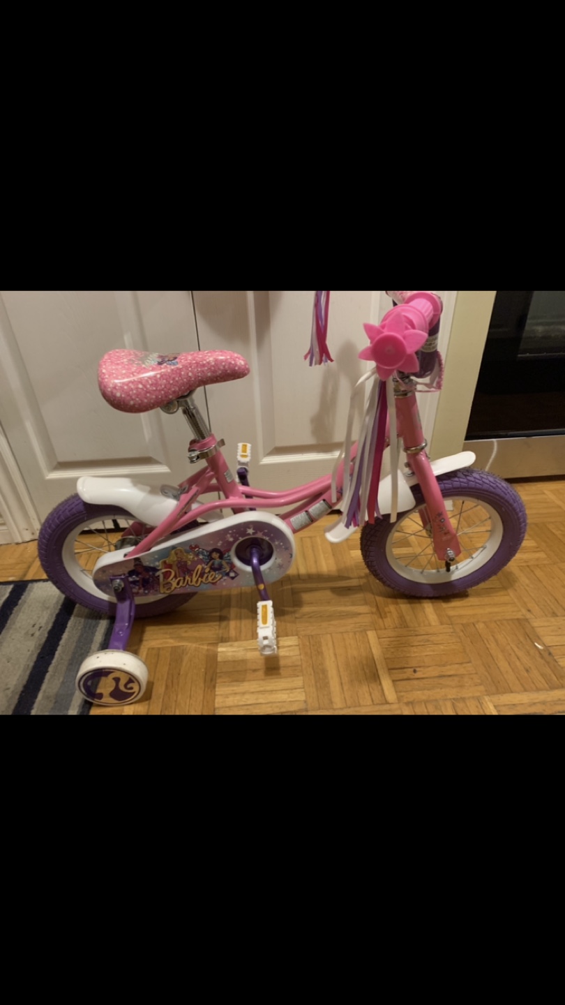 Barbie 12-inch Girl's Bike with Training Wheels - photo 3