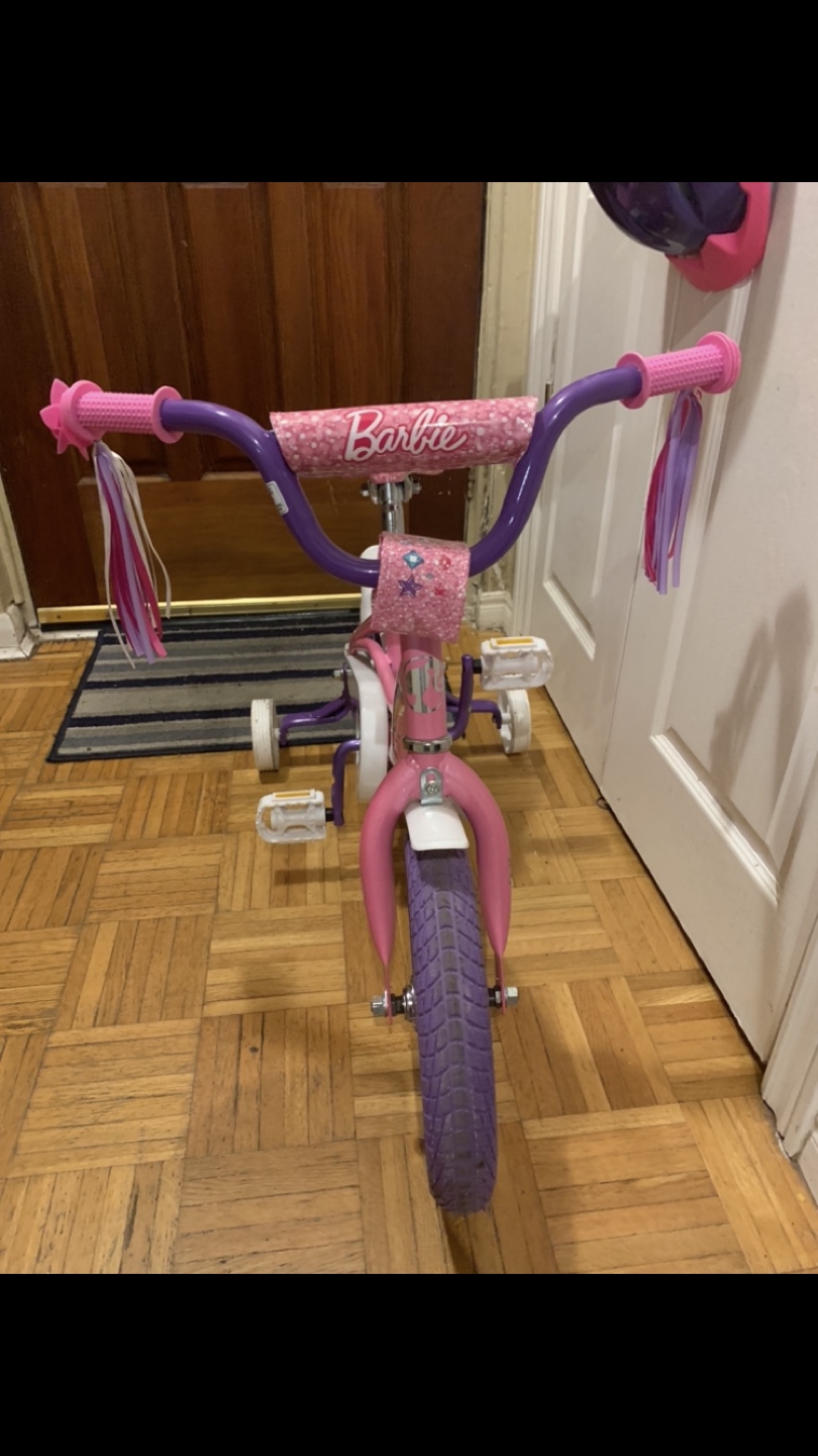 Barbie 12-inch Girl's Bike with Training Wheels