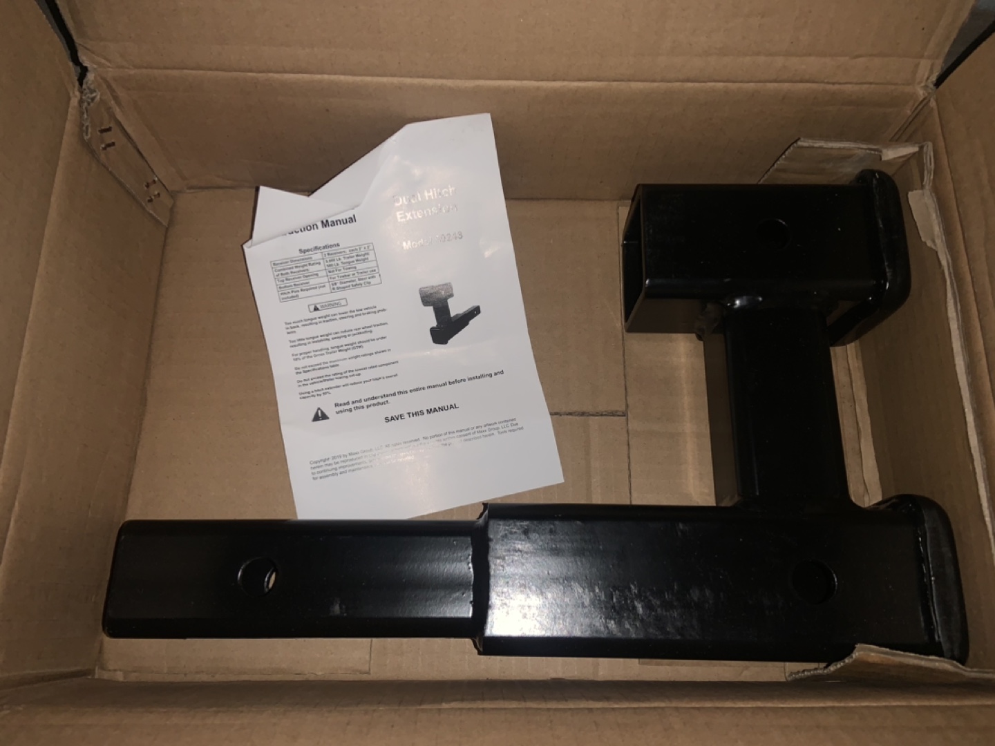 Curt Manufacturing 🏈 Dual Hitch Extension - Model 50248 - photo 2