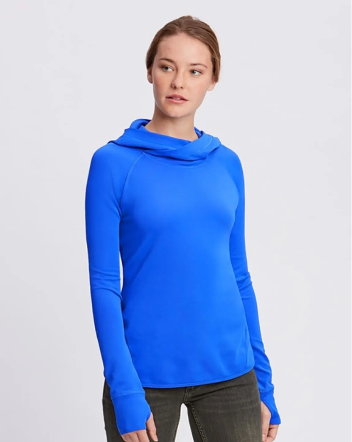 Women's Royal Blue Long Sleeve Hoodie image indicator(3)