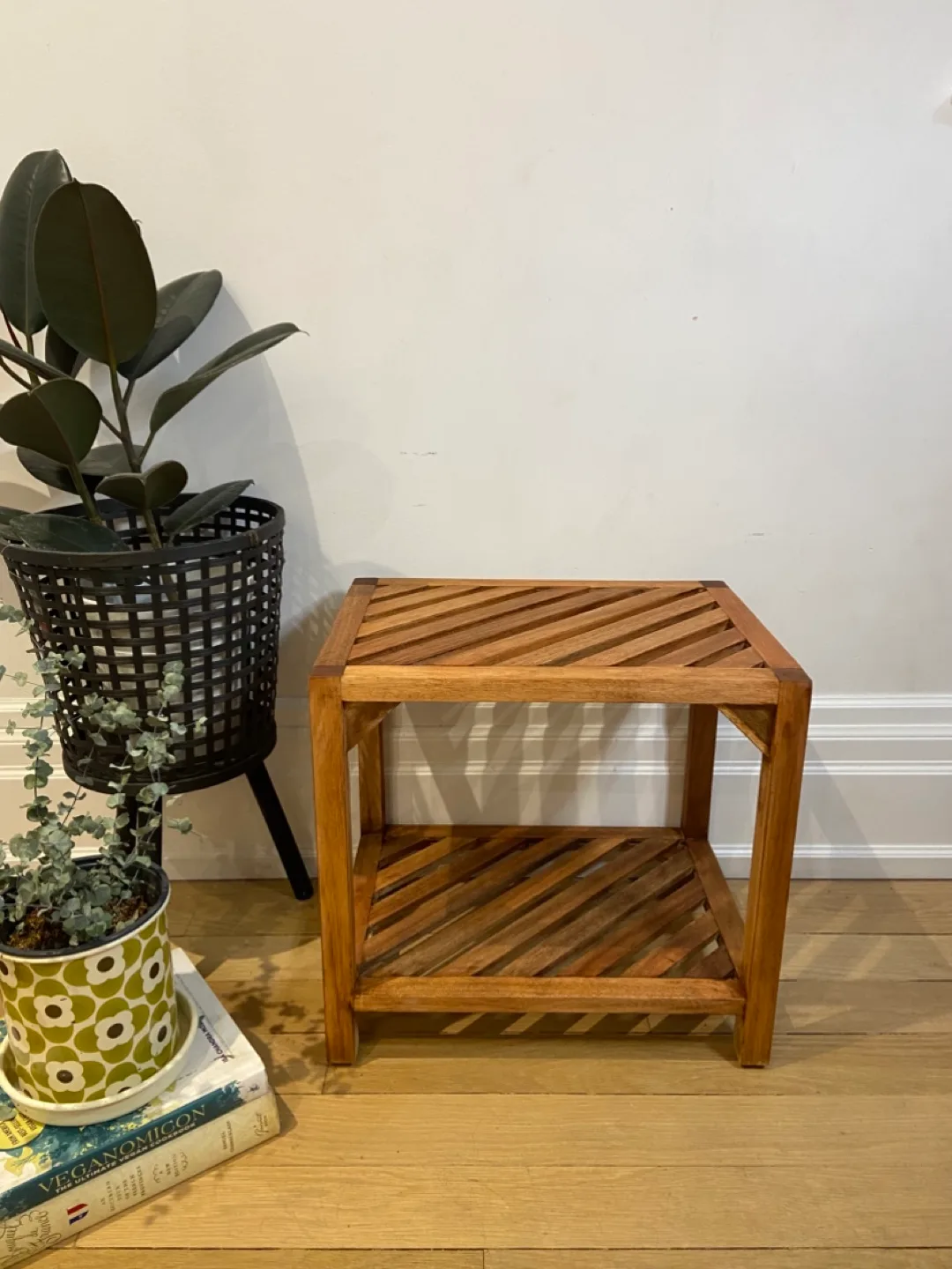 Two Tiered Wooden End Table thumbnail