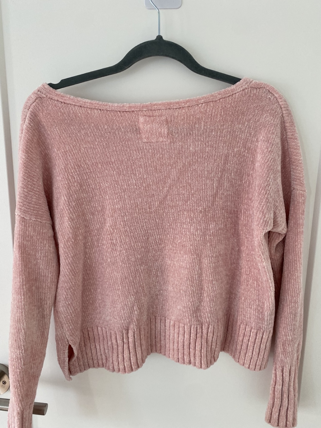 Hollister Pink Velvet Suede Sweater - Size Small - photo 4