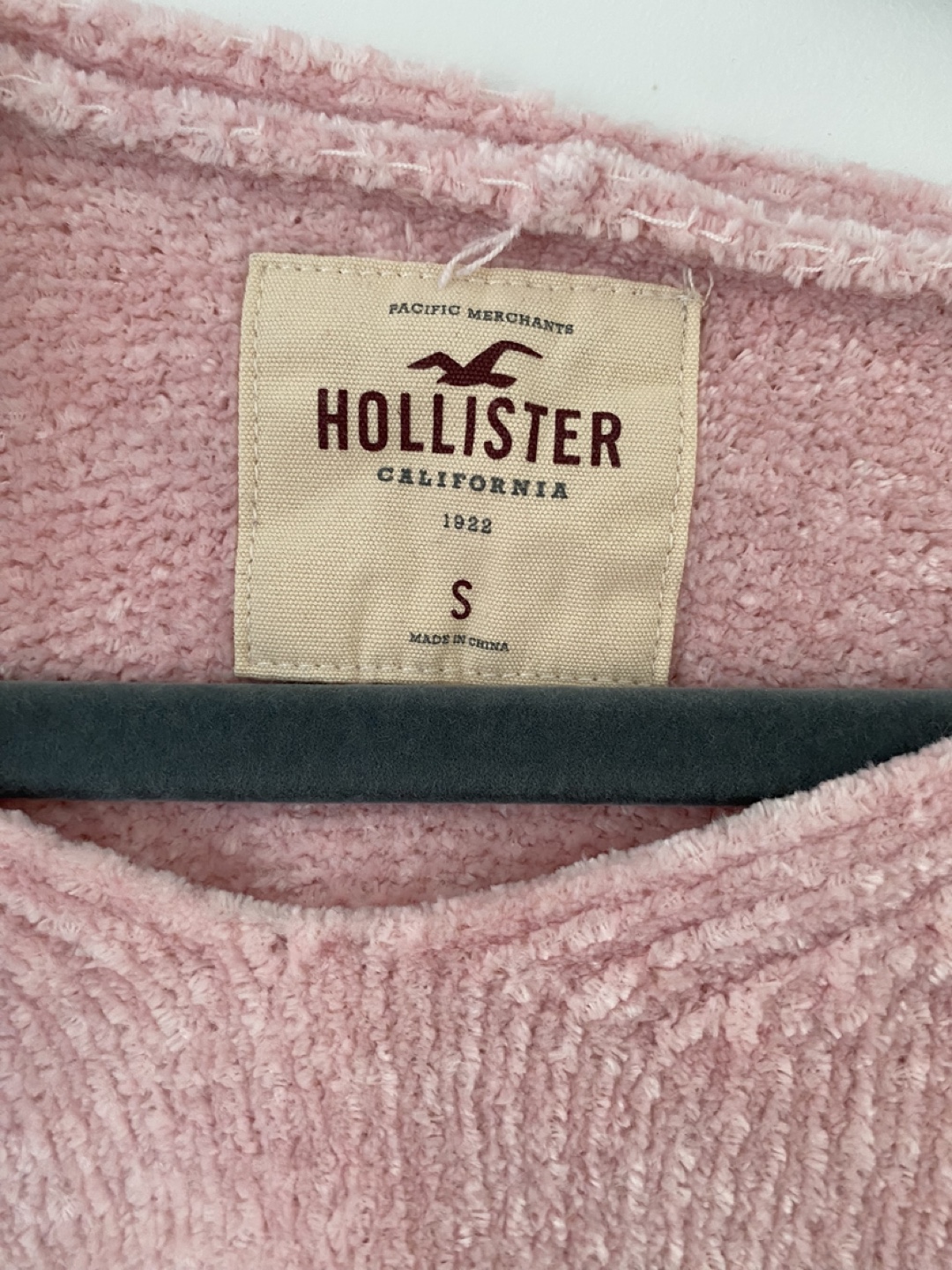 Hollister Pink Velvet Suede Sweater - Size Small - photo 2