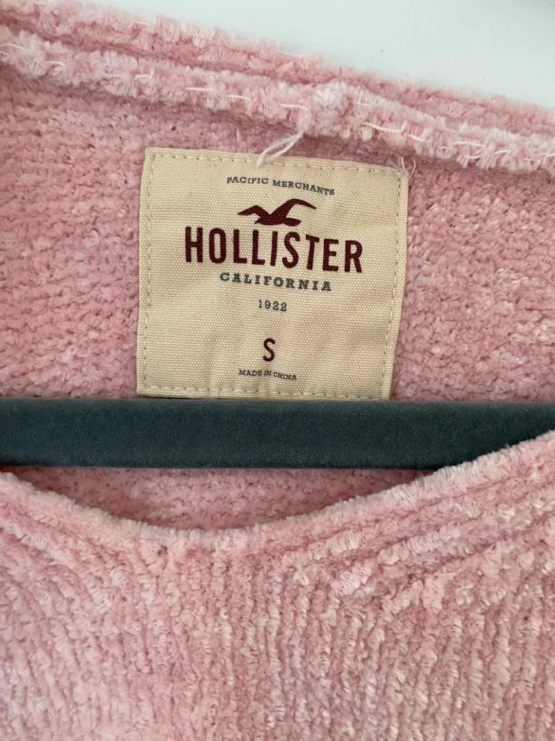 Hollister Pink Velvet Suede Sweater - Size Small image indicator(2)