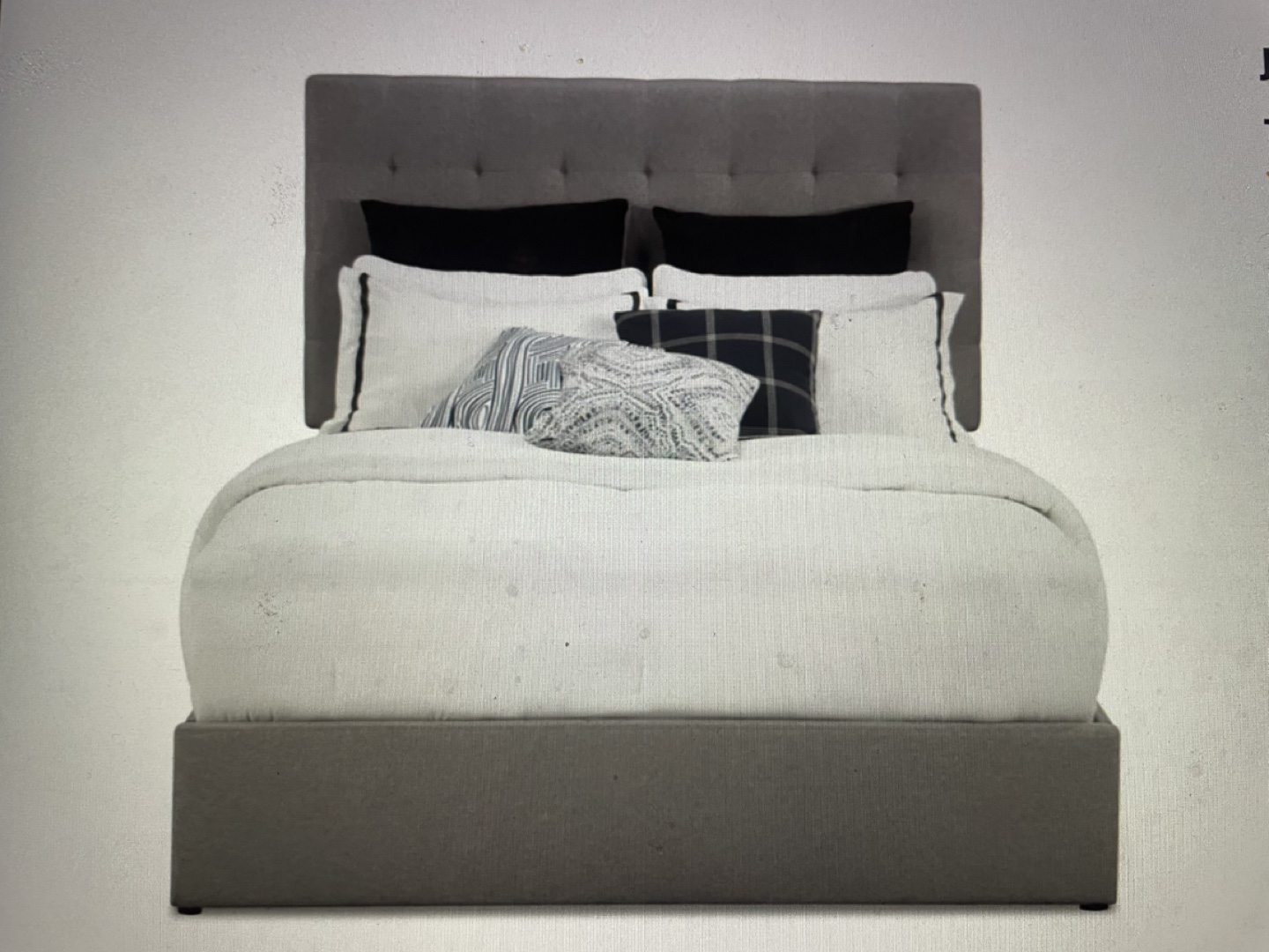 Queen Upholstered Storage Bed Frame with Headboard - photo 2