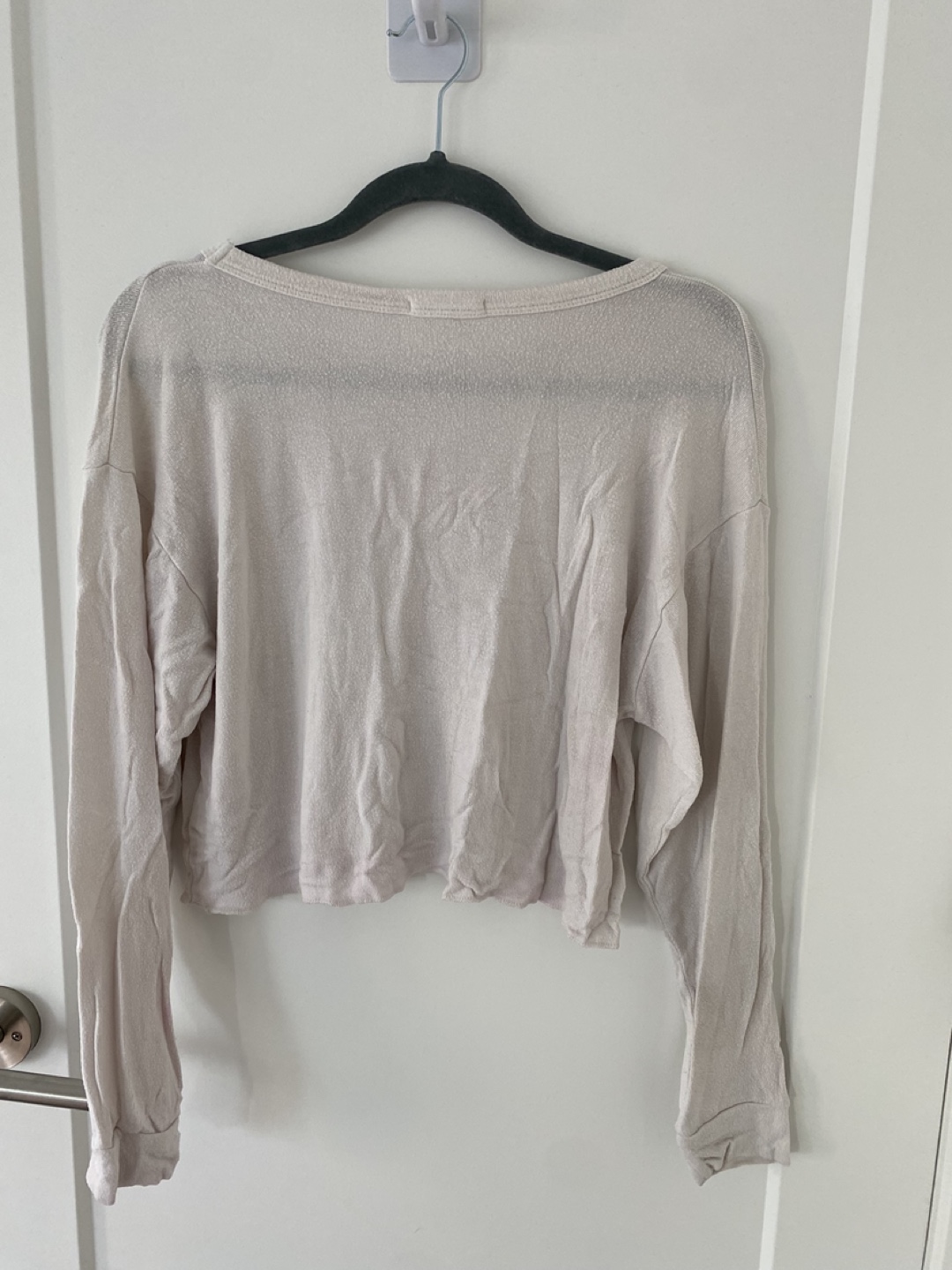Antistar Cream Cropped Long Sleeve Sweater XS - photo 3