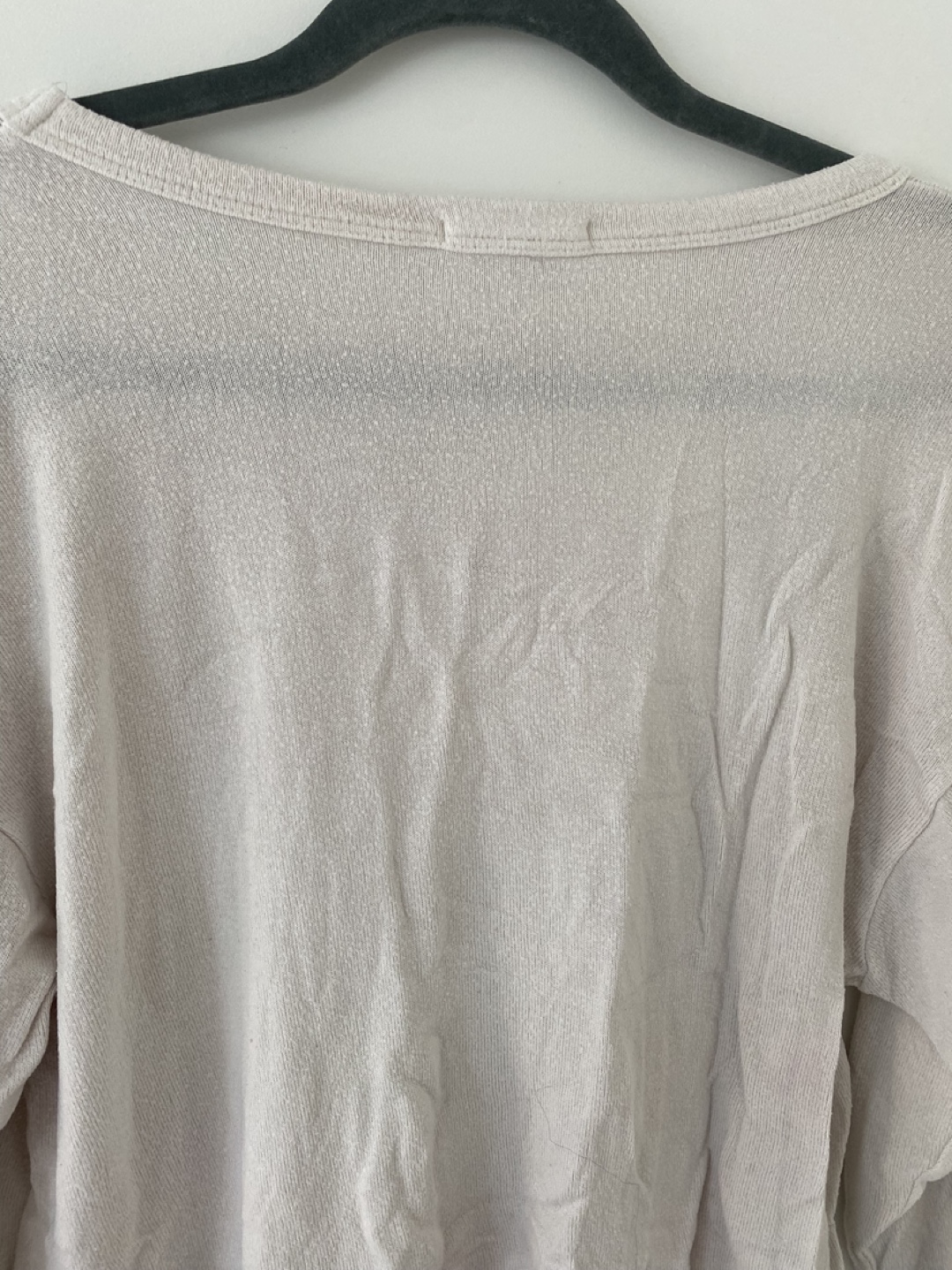 Antistar Cream Cropped Long Sleeve Sweater XS