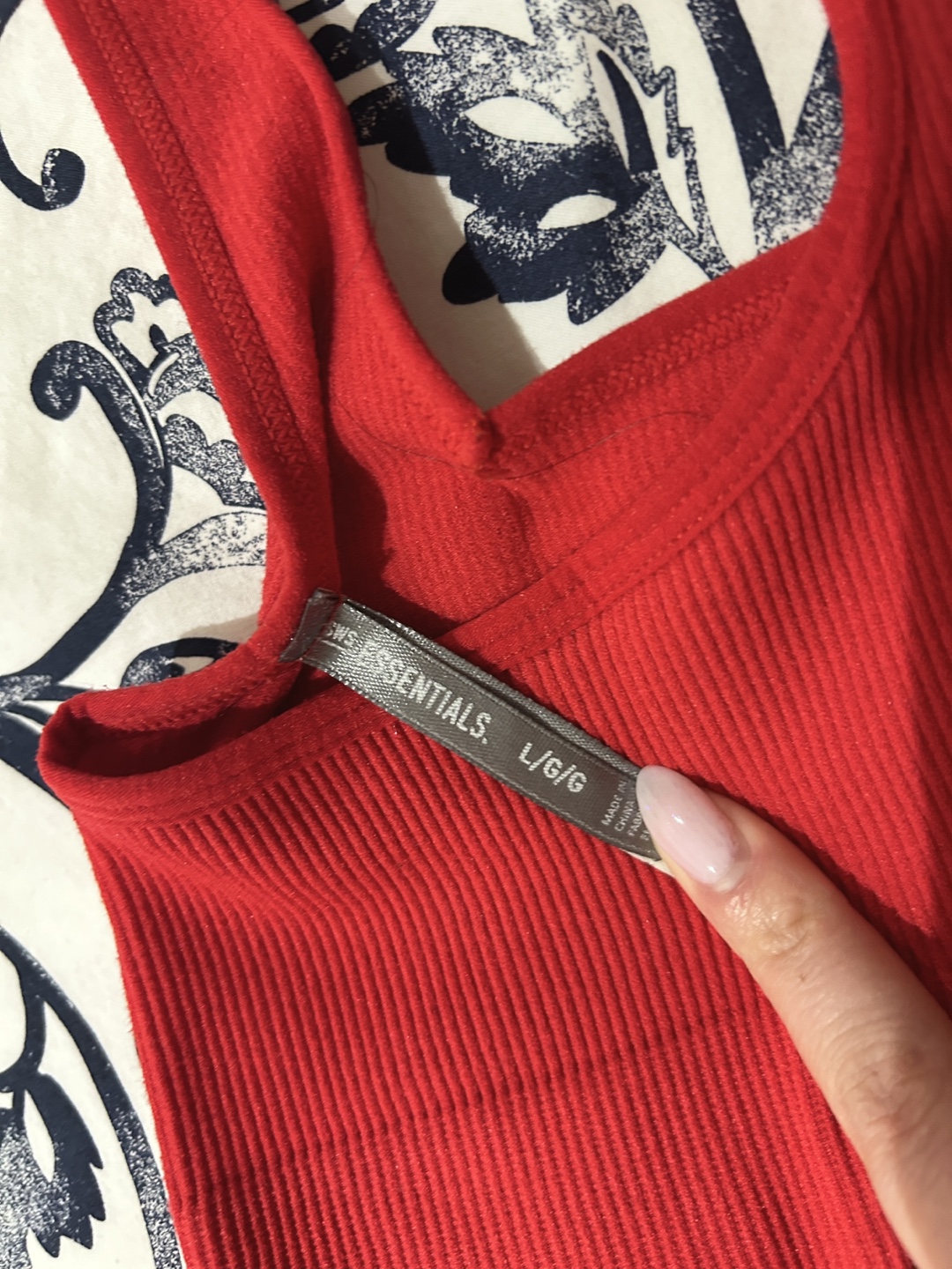 Red Ribbed Crop Top - photo 2