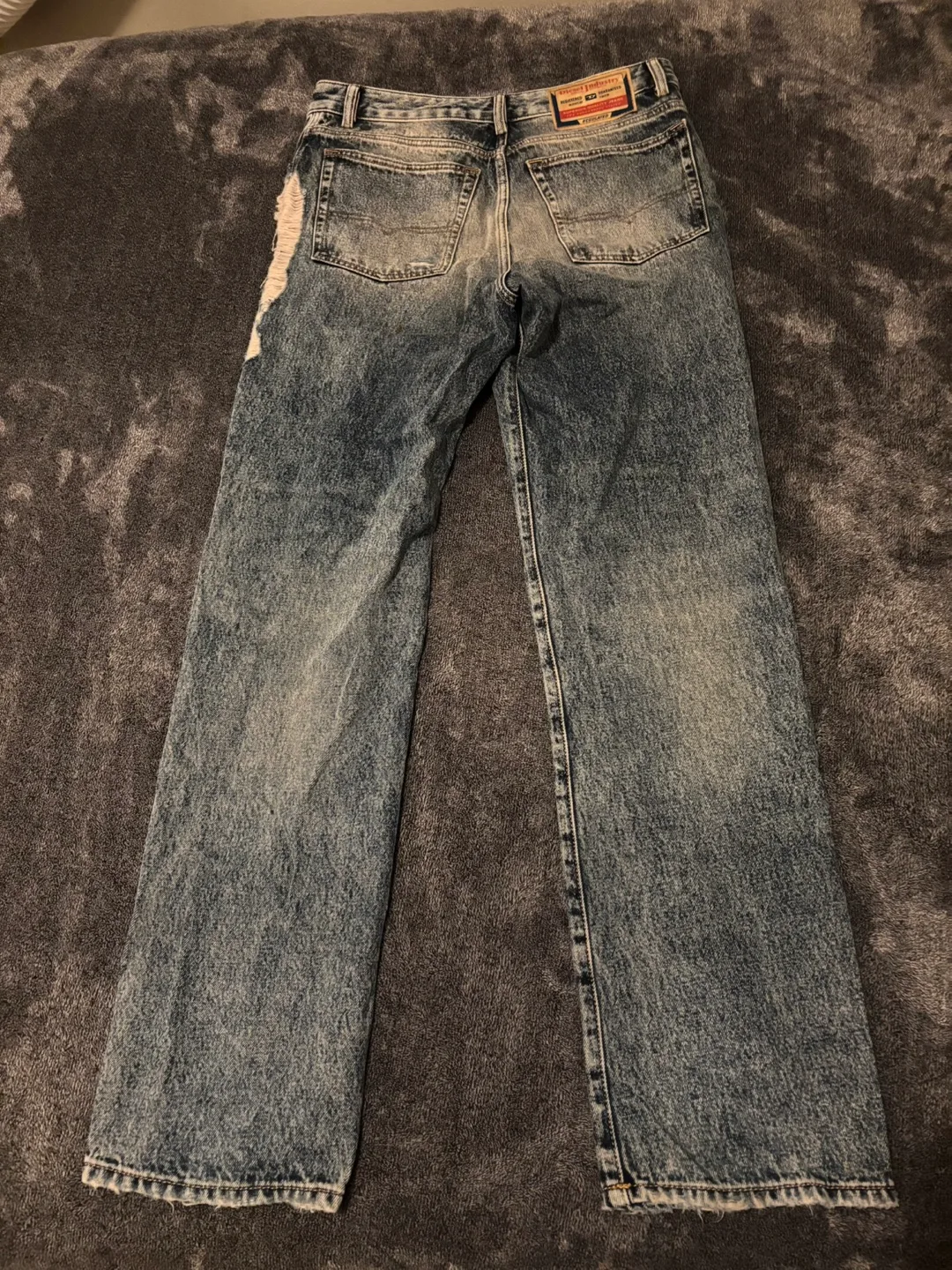 Diesel Distressed Regular Fit High Straight Legged Denim image indicator(4)