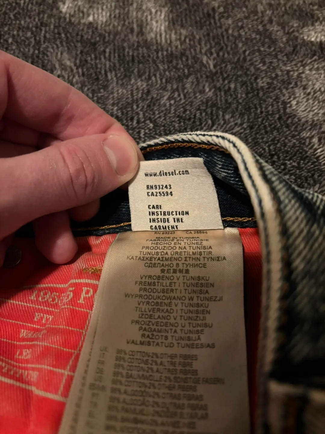 Diesel Distressed Regular Fit High Straight Legged Denim image indicator(9)