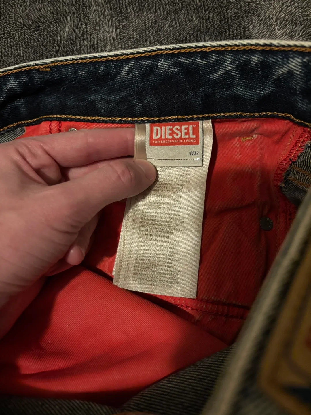 Diesel Distressed Regular Fit High Straight Legged Denim image indicator(7)