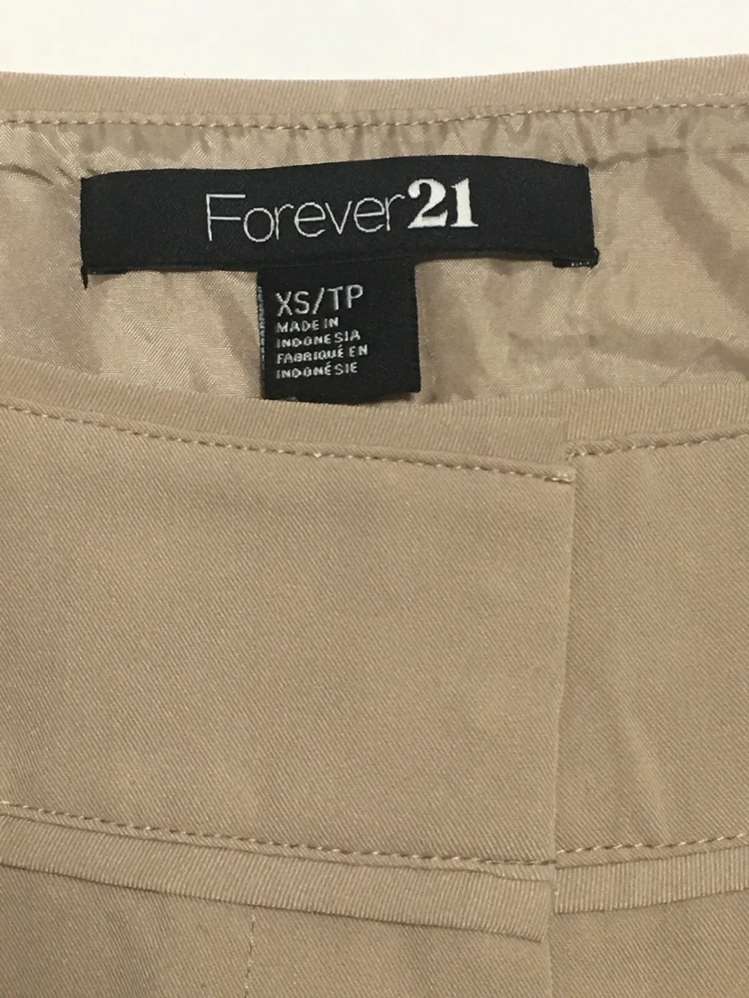 🏈 Brand New With Tags Forever 21 Dress Pant Beige XS  Women image indicator(5)