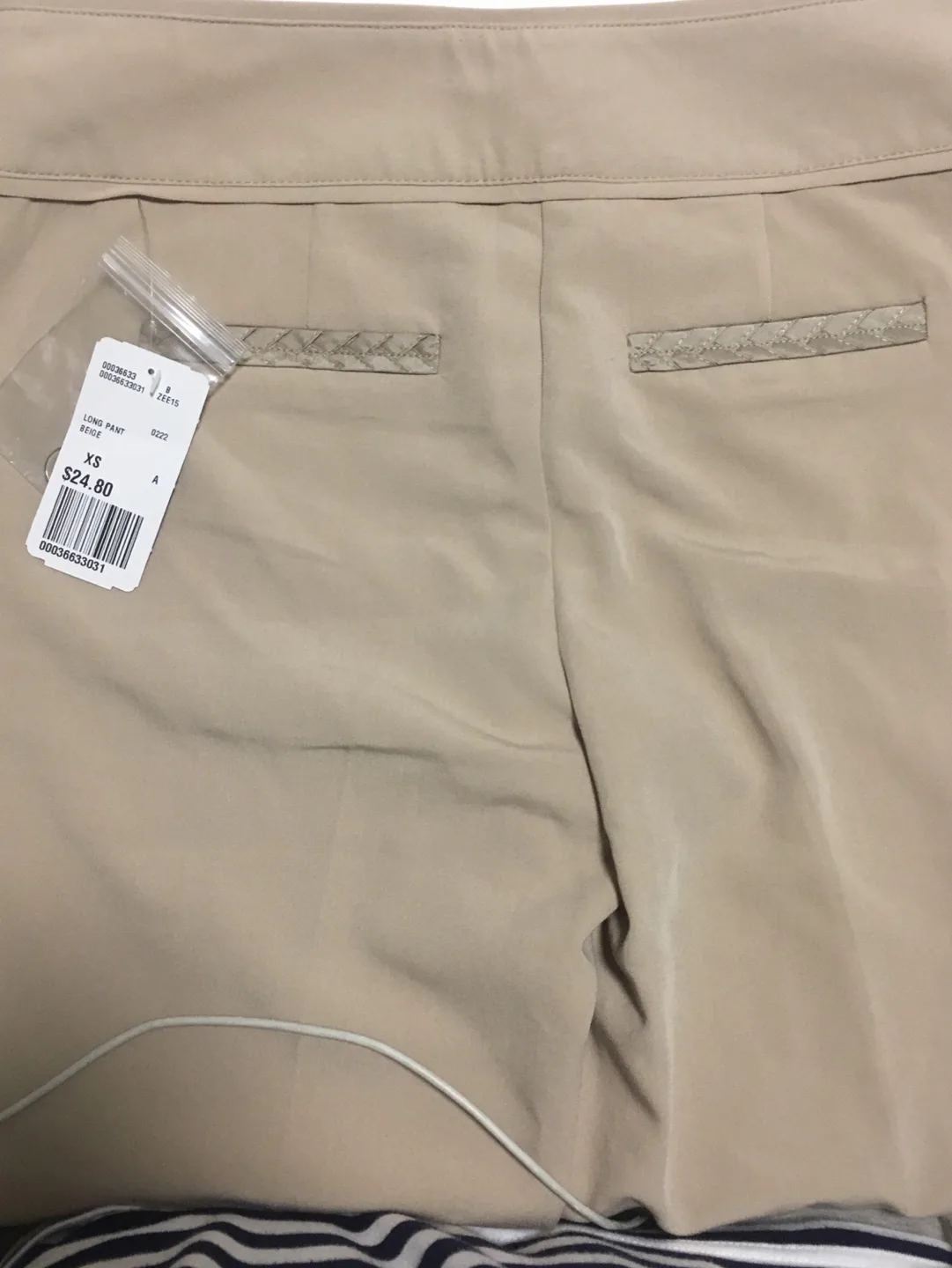 🏈 Brand New With Tags Forever 21 Dress Pant Beige XS  Women image indicator(4)