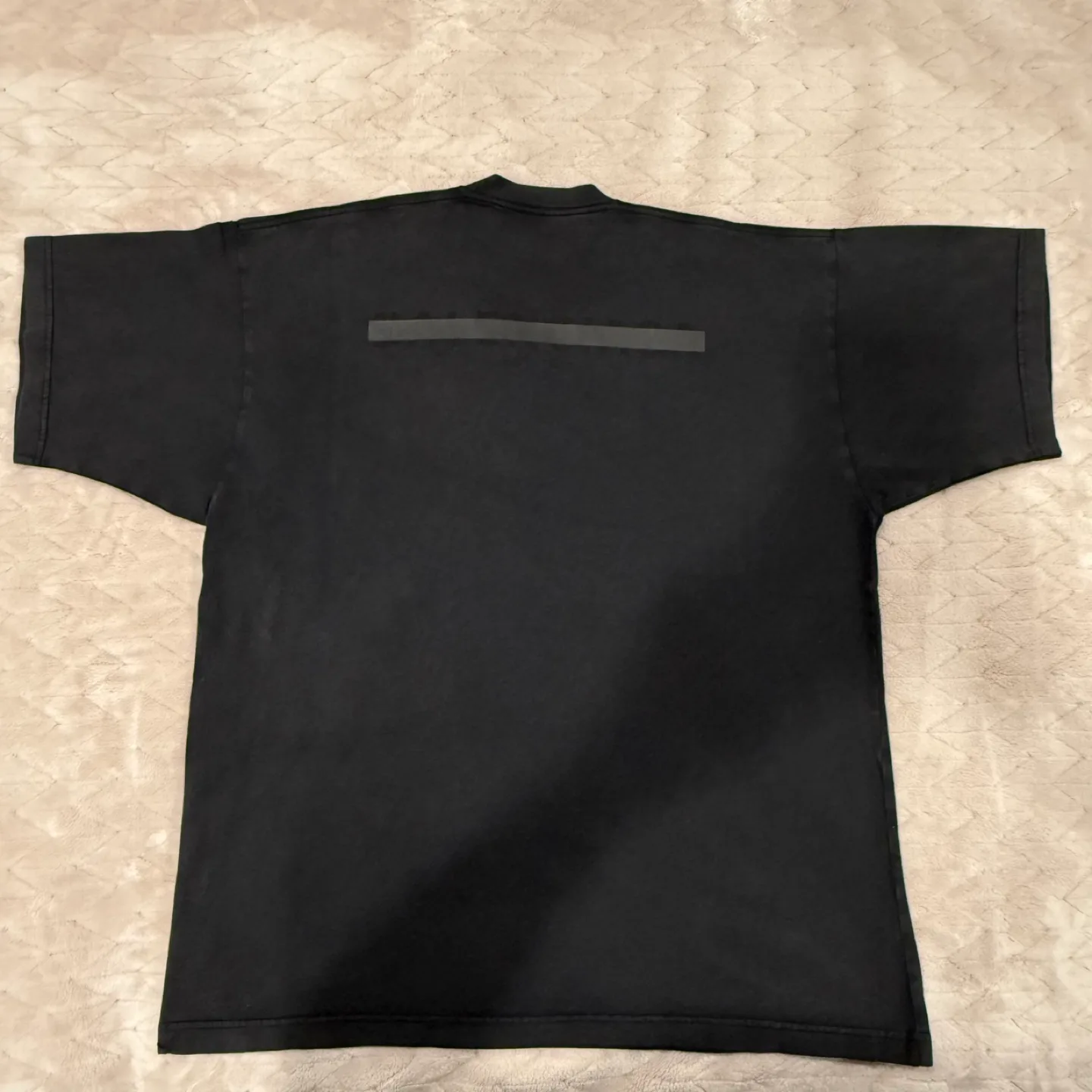 Balenciaga Strike 1917 Print Vintage Wash Black Oversized Tee image indicator(2)