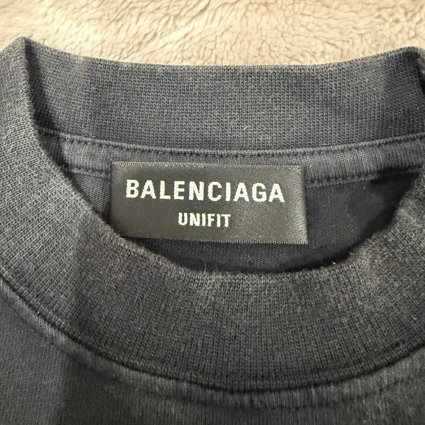 Balenciaga Strike 1917 Print Vintage Wash Black Oversized Tee image indicator(3)