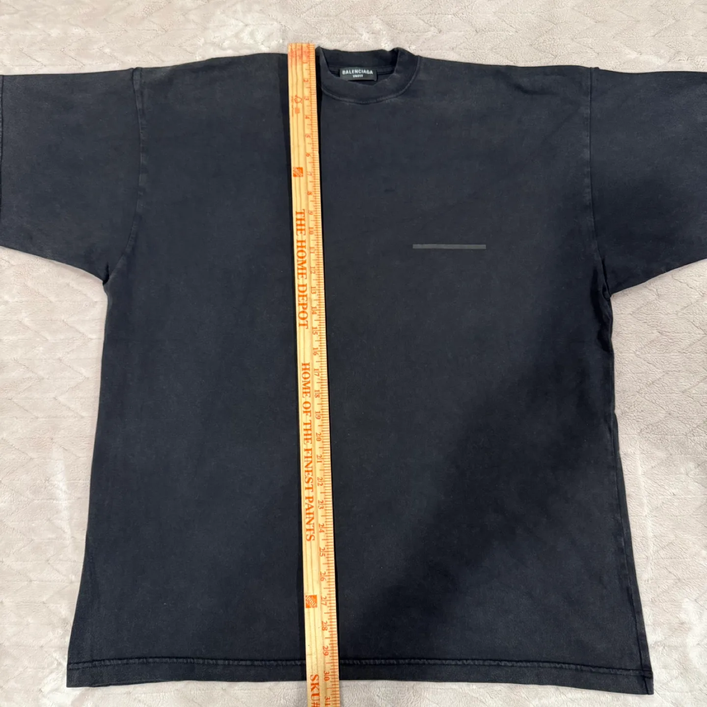 Balenciaga Strike 1917 Print Vintage Wash Black Oversized Tee image indicator(8)