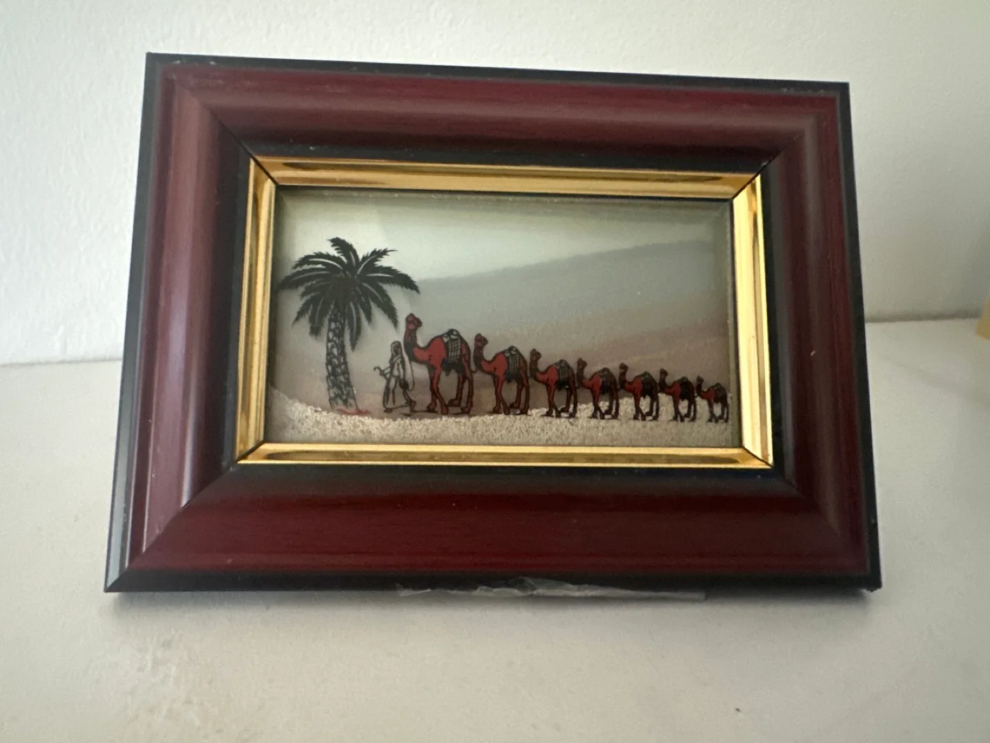 Handcrafted Sand Art Picture Frame - Camels in Desert image indicator(3)