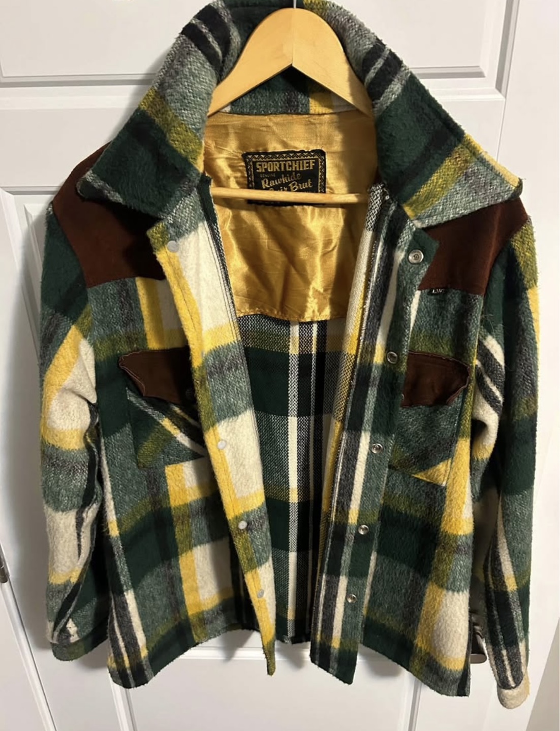 Vintage Sportchief Rawhide Plaid Shirt Jacket