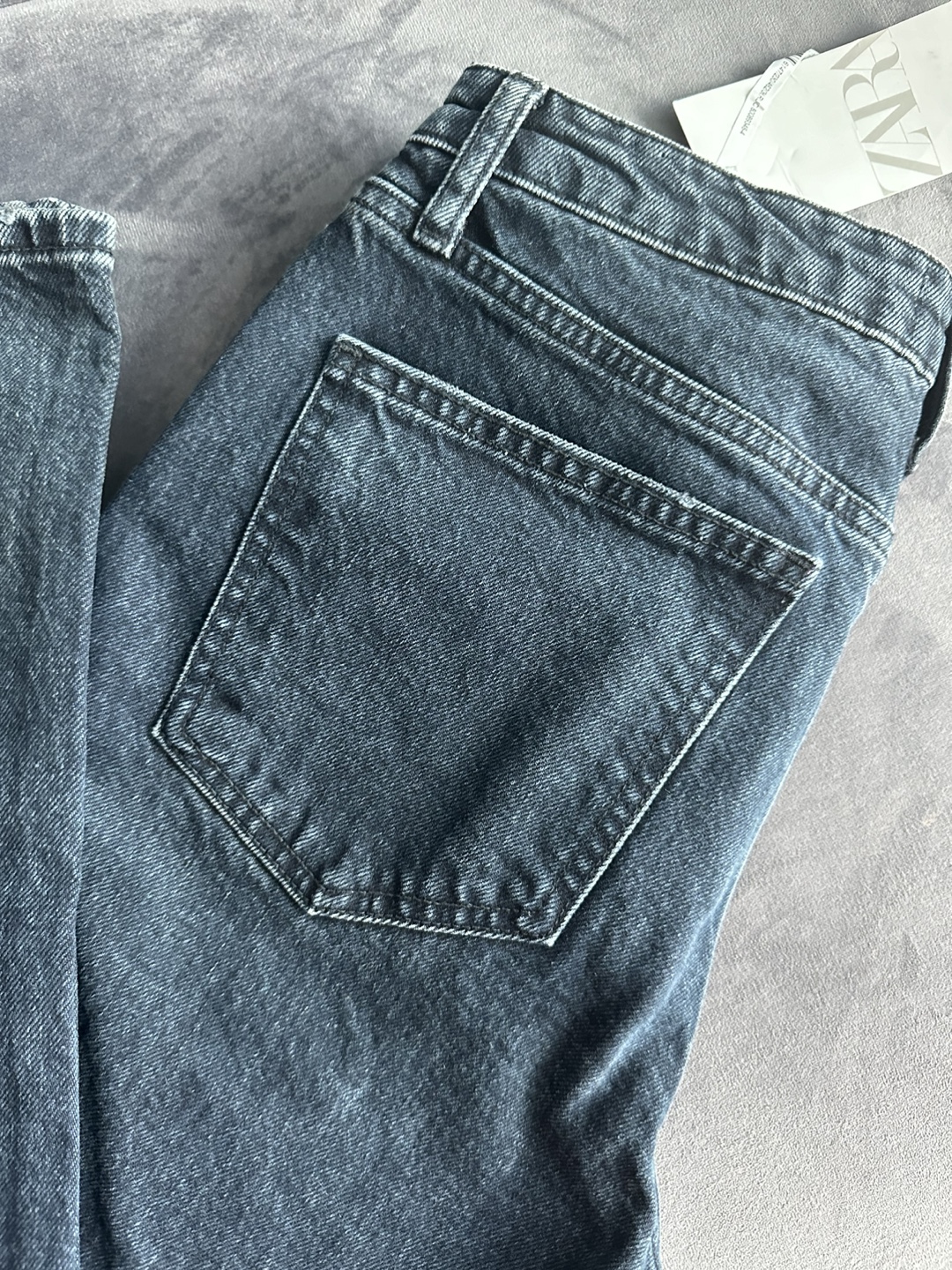 Zara Dark Wash Straight Leg Jeans - photo 3