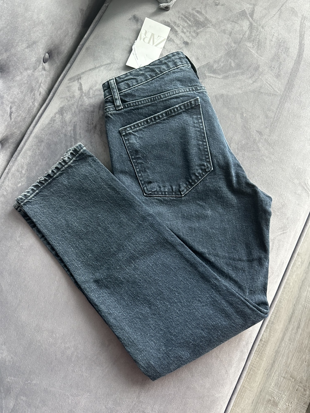 Zara Dark Wash Straight Leg Jeans - photo 2