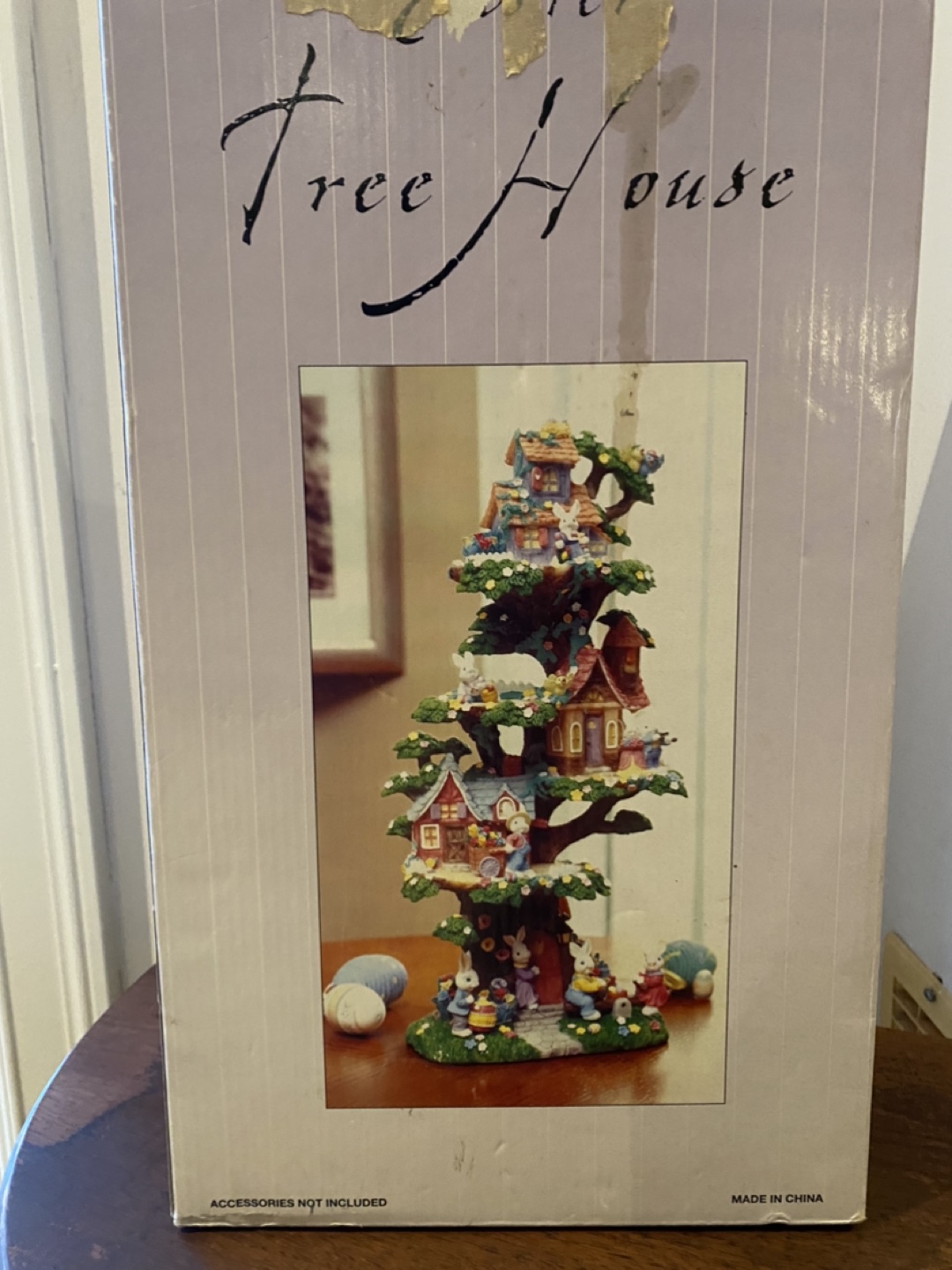 Vintage Easter Tree House Figurine