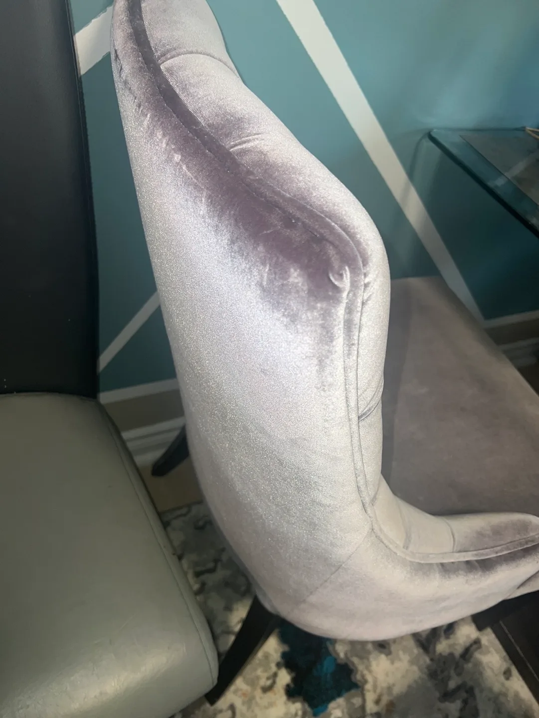 Grey Velvet Dining Chairs 🏈 image indicator(4)