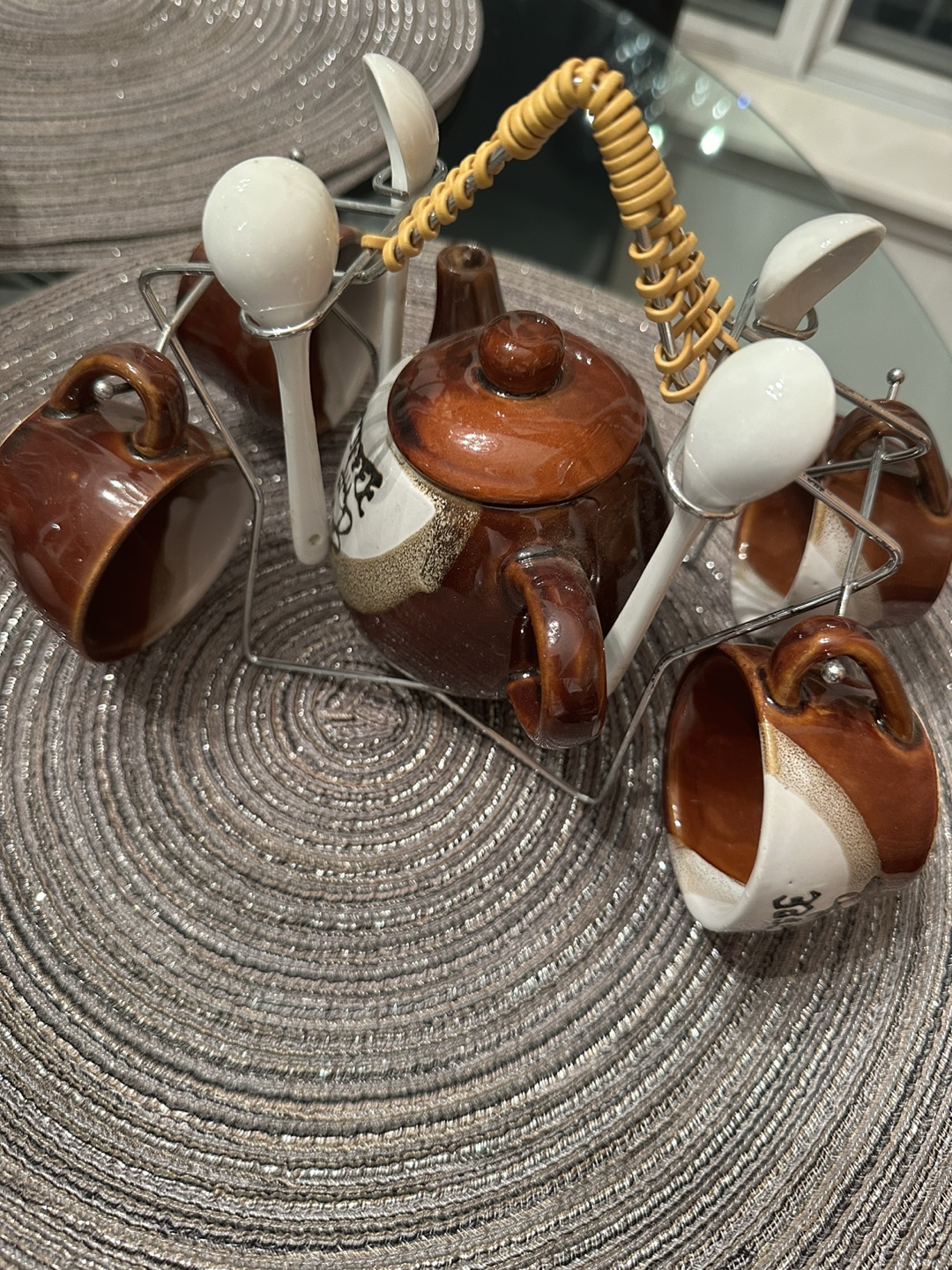 Vintage Coffee/Tea Set with Spoons and Stand - photo 4