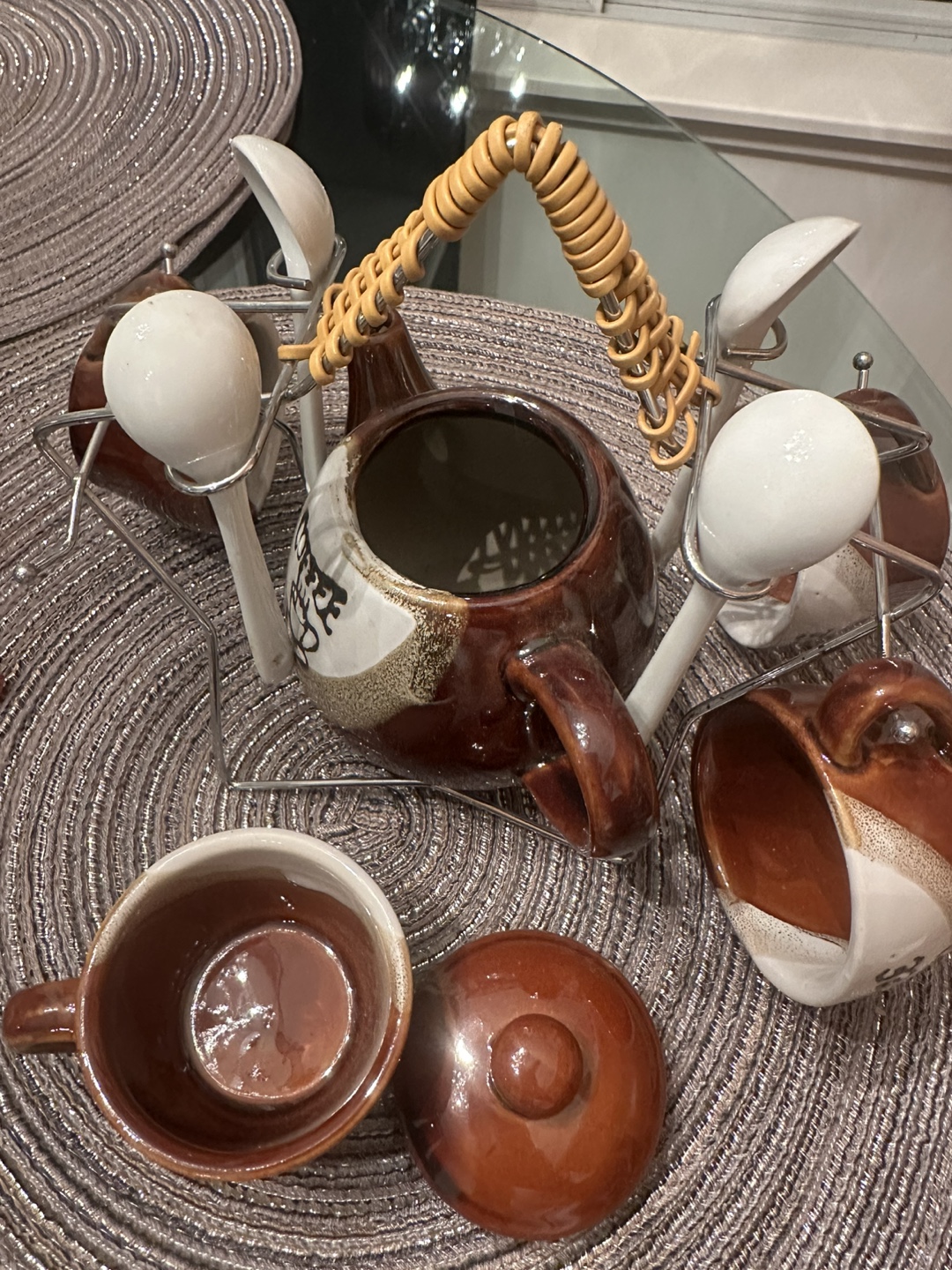 Vintage Coffee/Tea Set with Spoons and Stand - photo 2