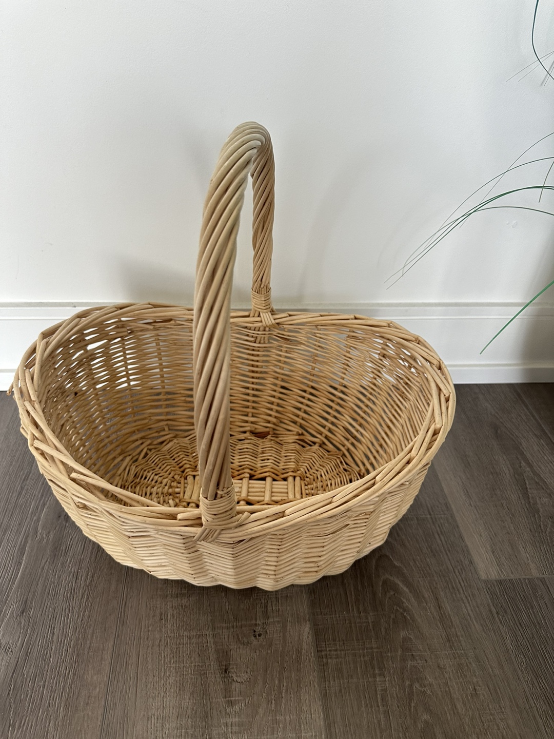 Large Wicker Basket with Handle