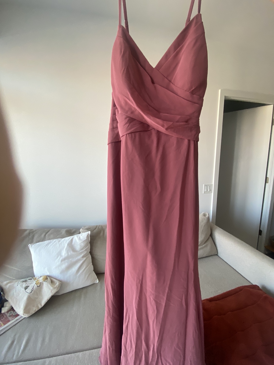 Azazie dusty rose bridesmaid dress