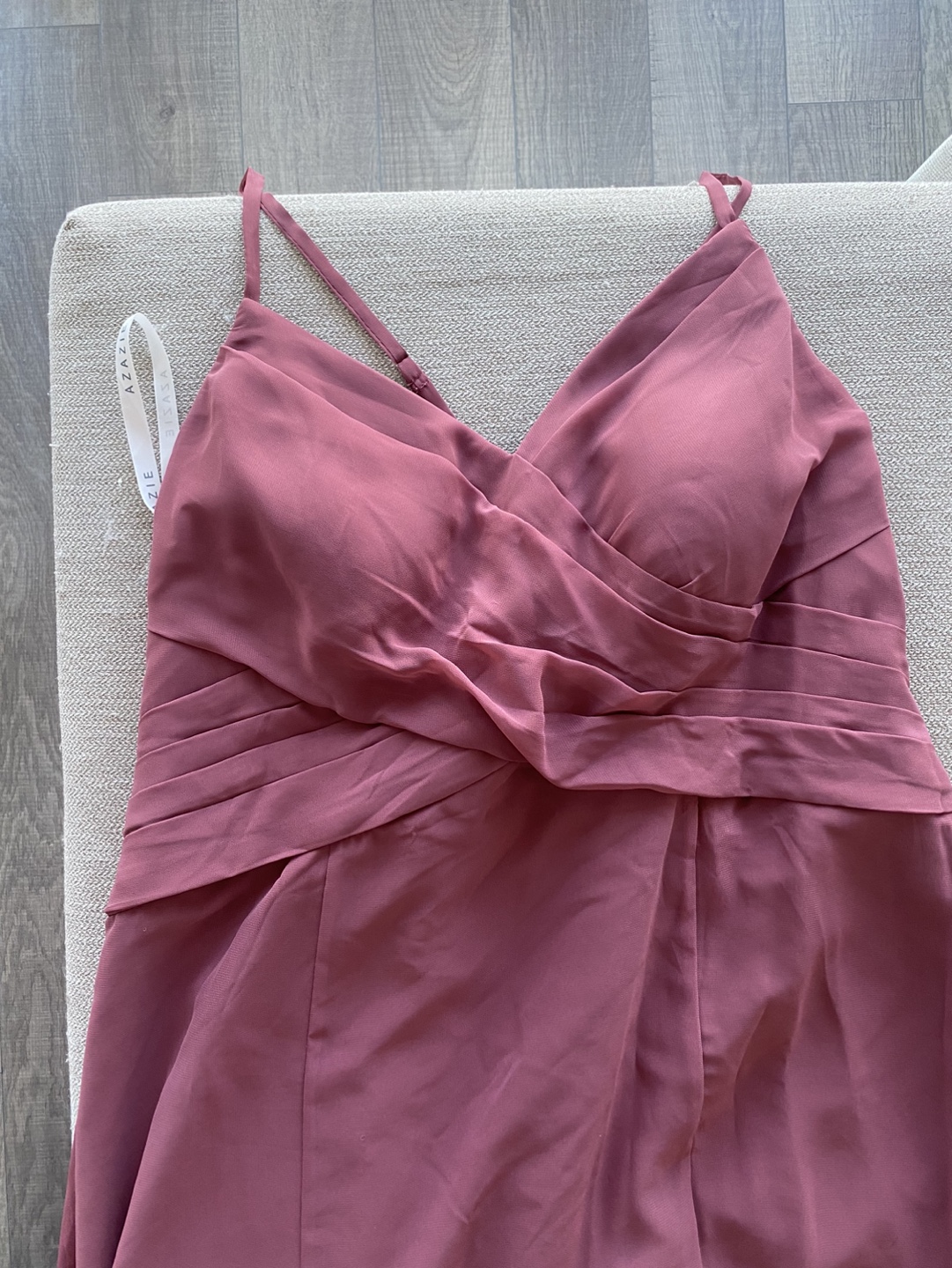 Azazie dusty rose bridesmaid dress - photo 3
