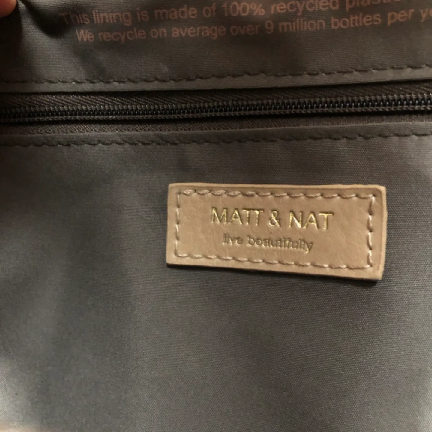 Matt & Nat Beige Vegan Leather Backpack image indicator(6)