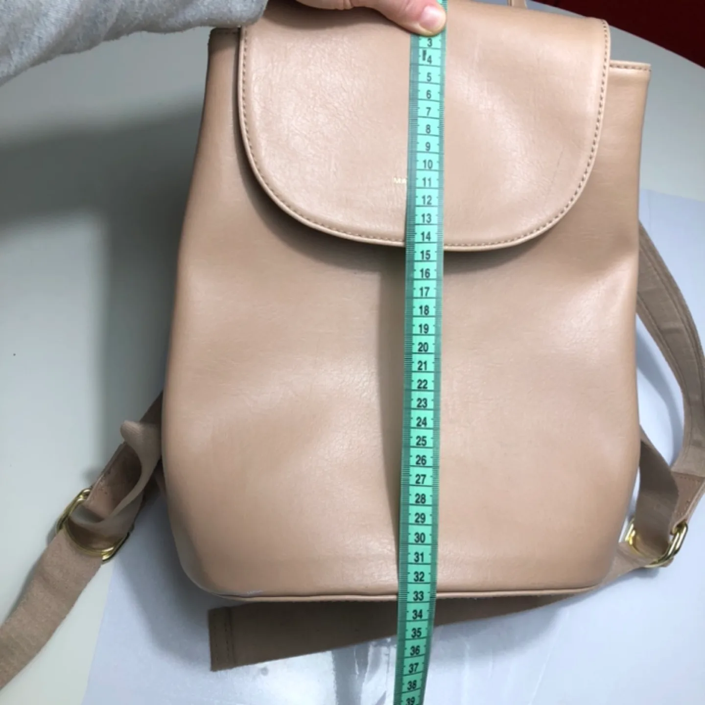 Matt & Nat Beige Vegan Leather Backpack image indicator(9)
