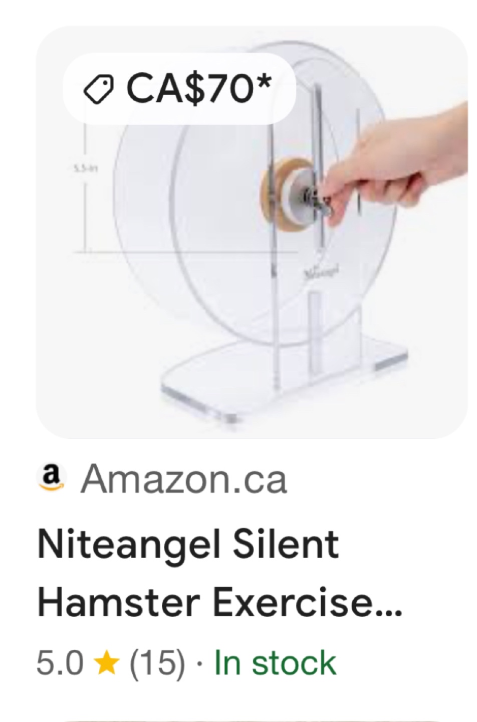 Niteangel Silent Hamster Exercise Wheel - photo 5